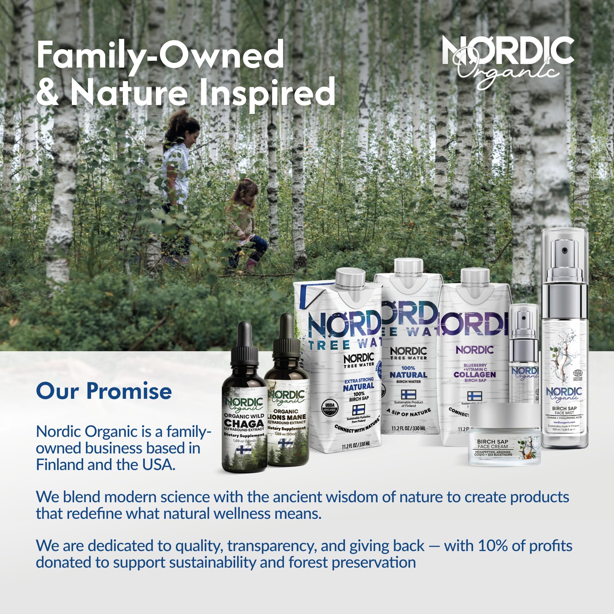 Nordic Liquid Collagen Peptide Drink, Organic Birch Sap, Wild blueberry + Vitamin C, Made in Finland - 10g Clinically Studied Grass Fed Collagen Peptides for Skin Hair Nails & Joint Support, with Silica, BPA-Free Beverage (12 Pack) Nordic Tree Water Au supplements