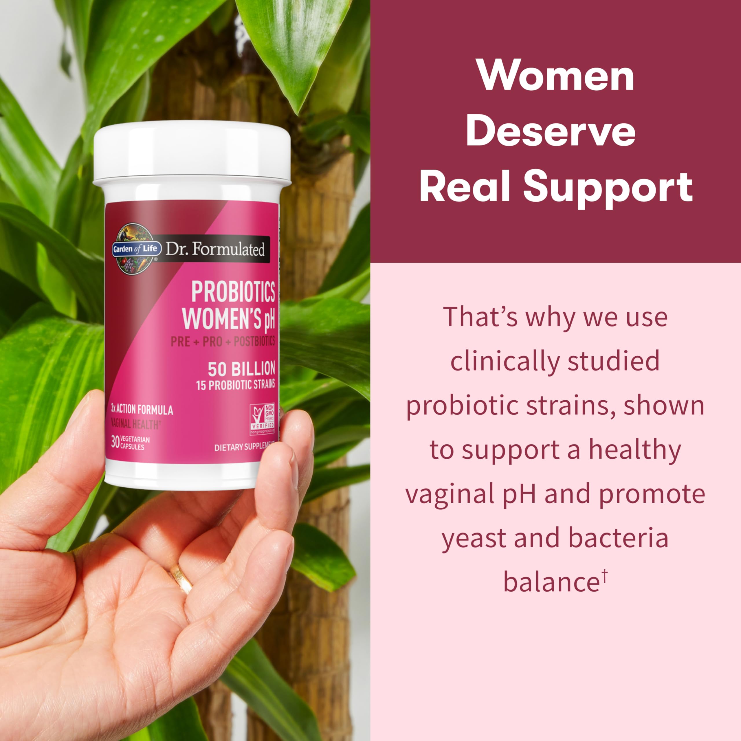 Garden of Life Dr Formulated Once Daily 3-in-1 Complete Prebiotics, Postbiotics & Probiotics for Women, PRE + PRO + POSTBIOTIC Supplement for Women’s Digestive, Immune & Vaginal Health, 30 Day Supply Garden of Life Au supplements