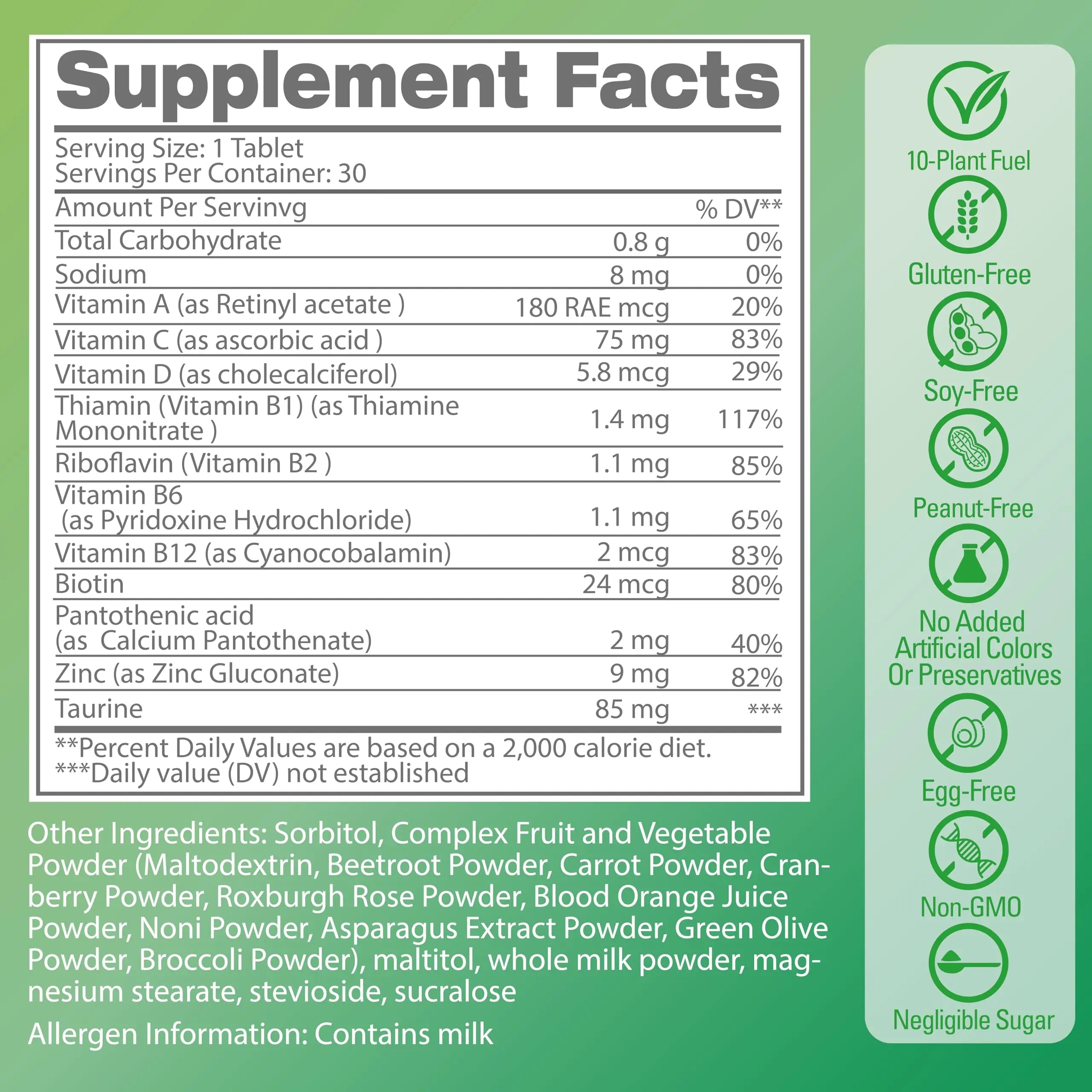 Pentavite HisFuel Multivitamin for Men, 20-in-1 Mens Vitamins with Natrual Fruits & Veggies, Vitamins & Minerals, Taurine, Boost Energy & Health Pentavite Au supplements