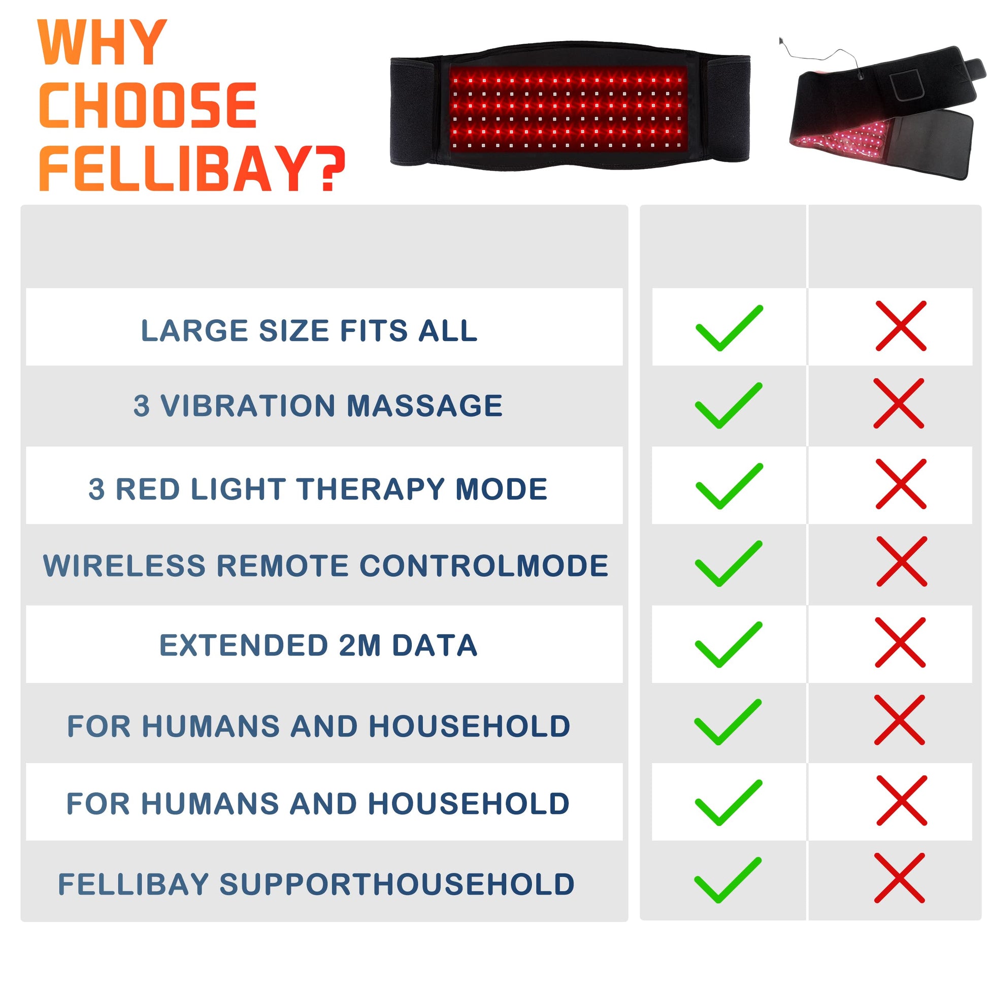 Infrared Red Light Therapy Belt:LED Lamp Vibration Near Body Pain Relief Device Wrap Red Fellibay Au supplements