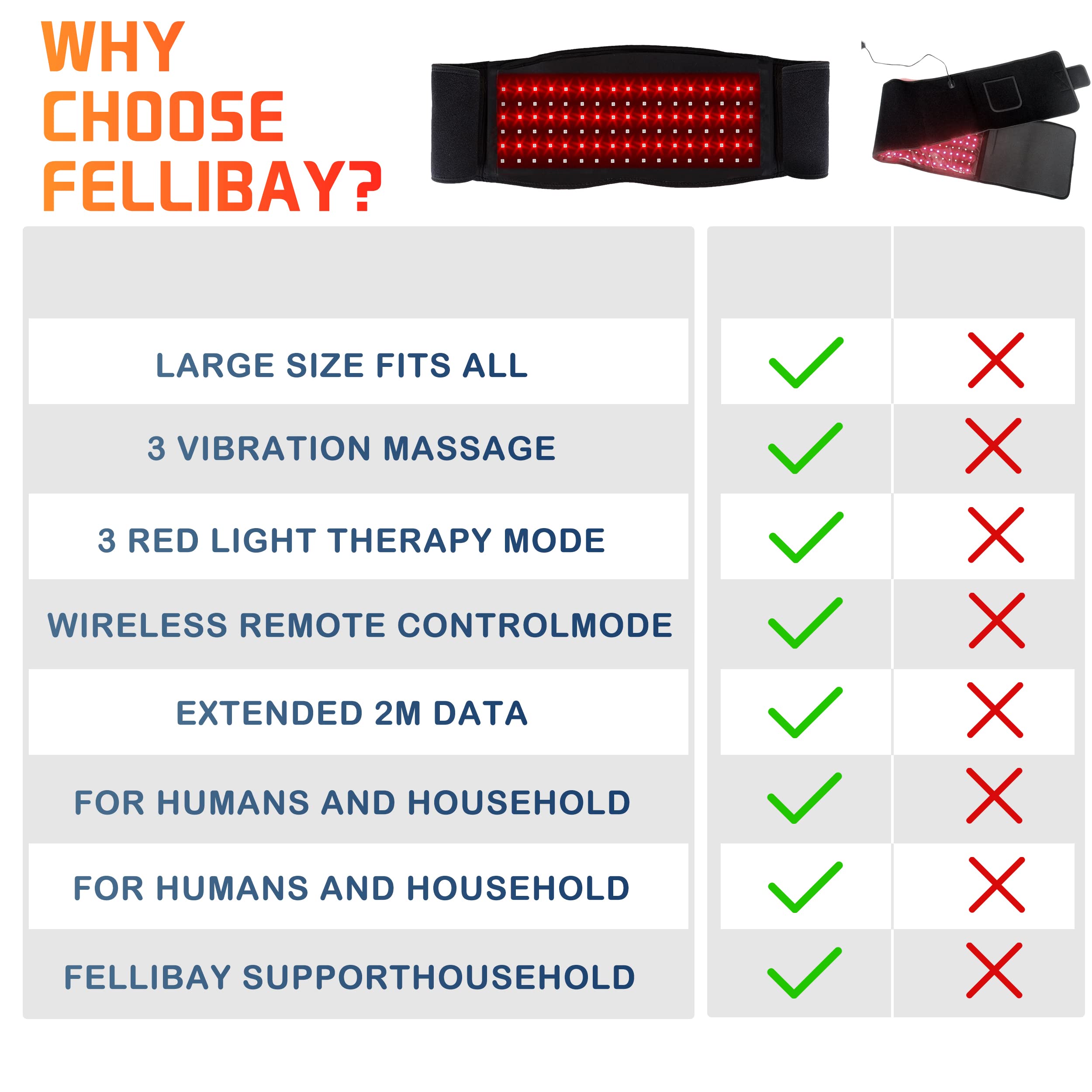 Infrared Red Light Therapy Belt:LED Lamp Vibration Near Body Pain Relief Device Wrap Red Fellibay Au supplements