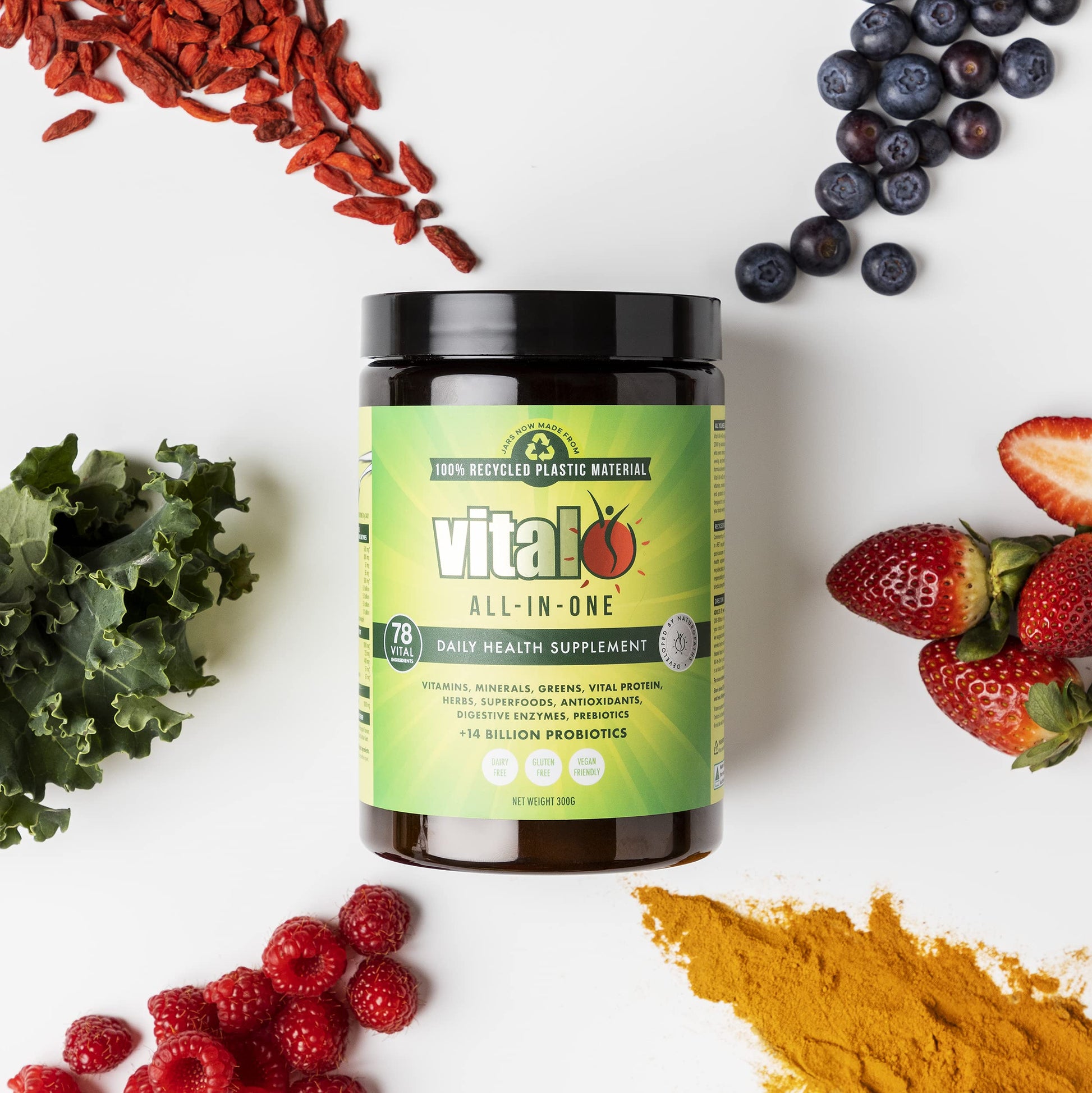 Vital Greens Antioxidant Superfood Powder Natural Multivitamin Formula 300gm / 10.58oz Vital Greens Au supplements