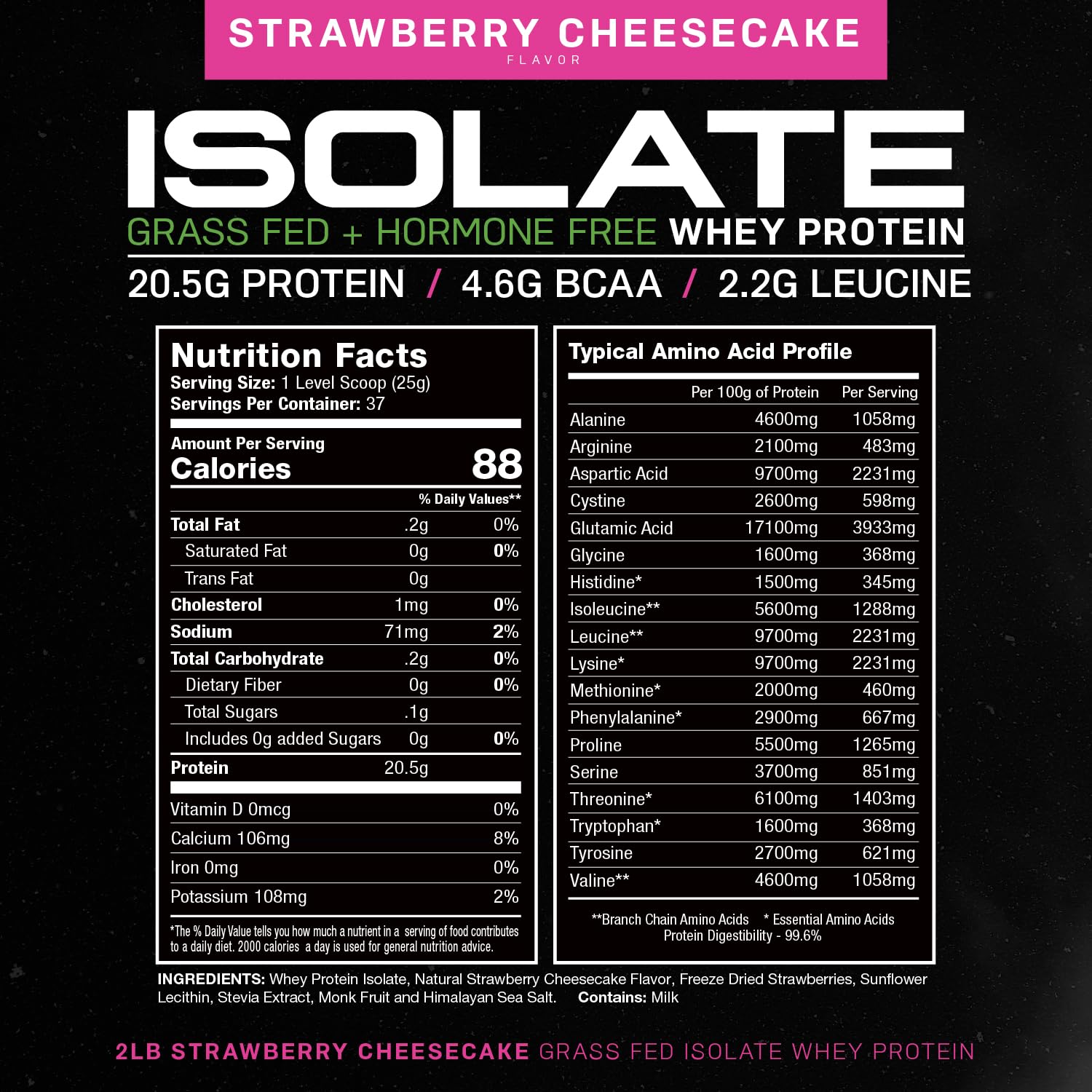 Muscle Feast Grass-Fed Whey Protein Isolate, All Natural Hormone Free Pasture Raised Muscle Feast Au supplements