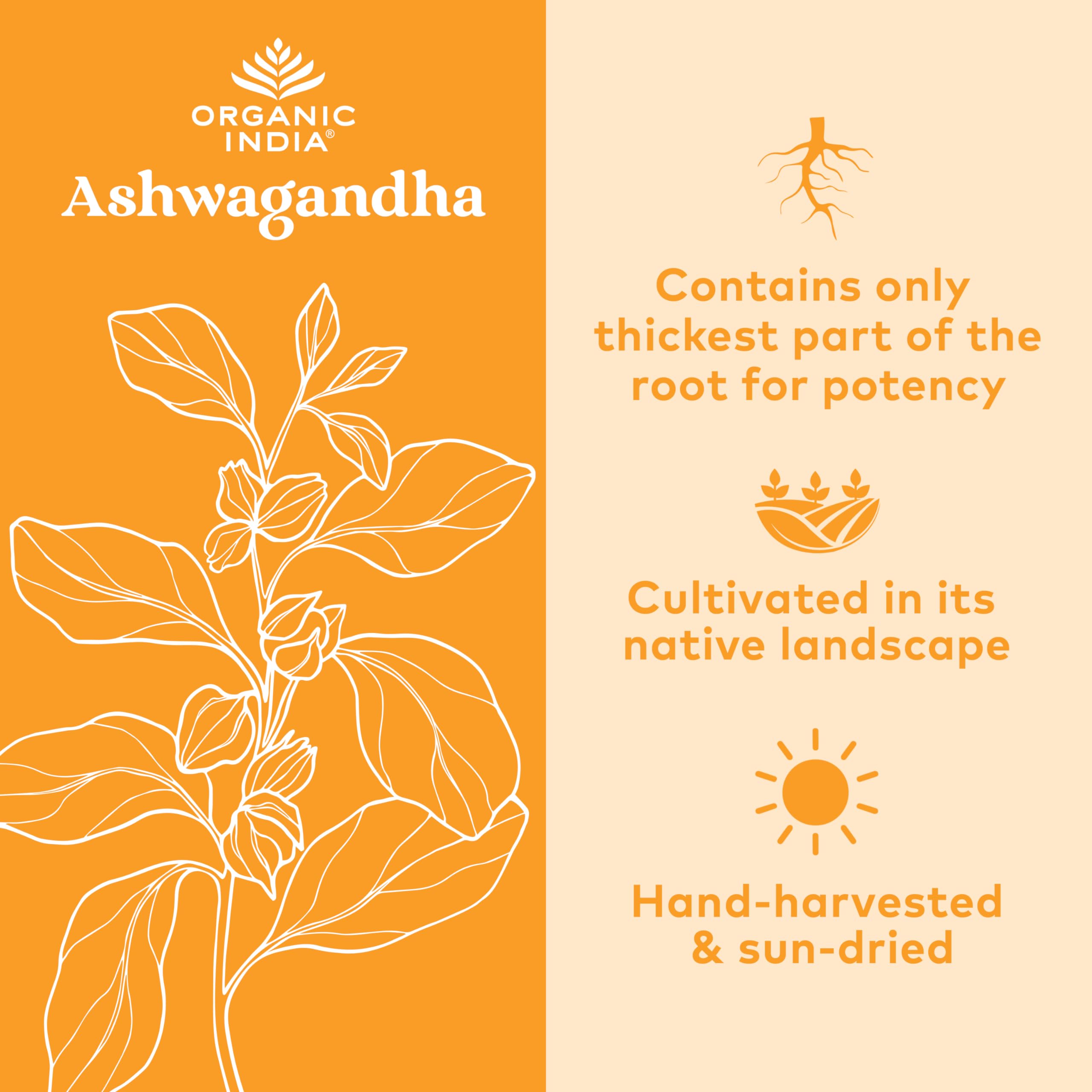 Organic India Ashwagandha Herbal Supplement - Stress Response Support, Vegan, Gluten Organic India Au supplements
