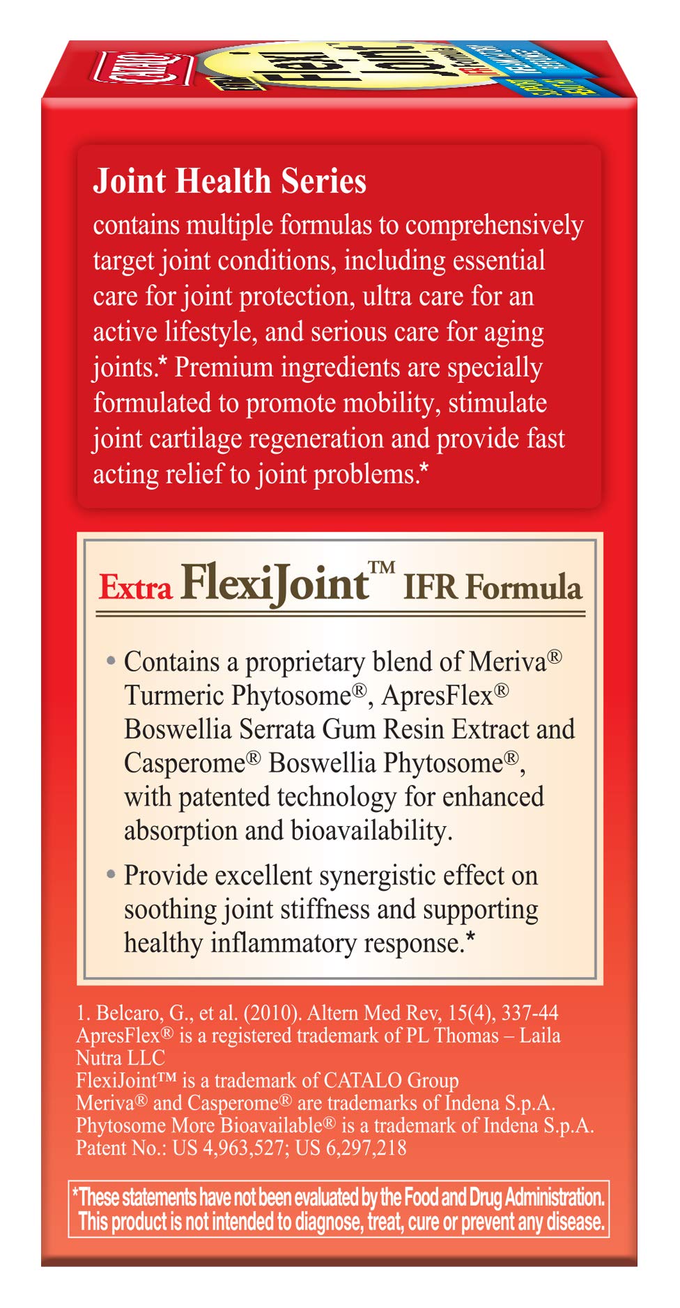 CATALO Extra FlexiJoint IFR Formula – with Meriva Turmeric Phytosome, ApresFlex & Casperome Boswellia – 60 Capsules CATALO Au supplements