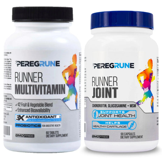 PEREGRUNE Runner Multivitamin & Joint Support Supplement | Antioxidants, Complete B-Complex & Probiotics to Support Energy PEREGRUNEAU supplements