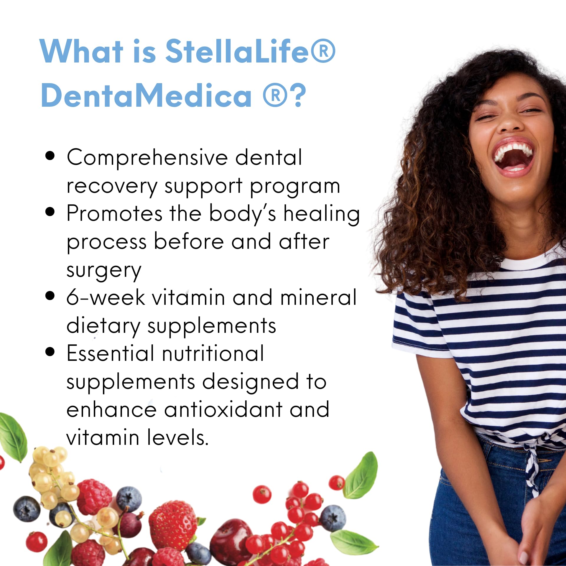 StellaLife DentaMedica Vegan Daily Multivitamin Nutritional Support for Faster Dental Surgery Recovery, VIT D3 K2 C B Zinc CoQ10 Magnesium, Healthy Bones & Gums, Non-GMO, GMP USA, 168 Capsules StellaLife Au supplements