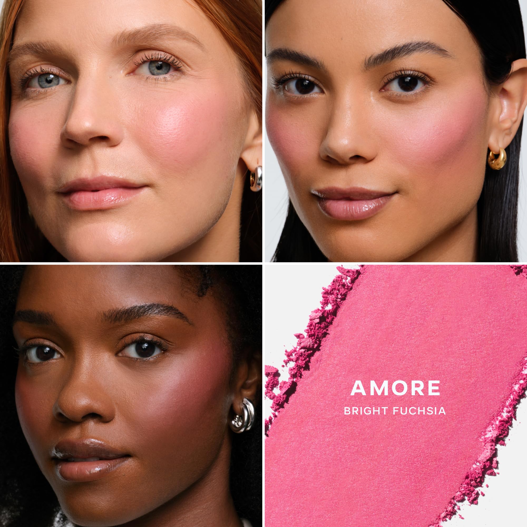 Saie Blush & Brush Duo - SuperSuede Baked Blush in Amore (.01 oz) & Powder Blush Brush - Talc-Free, Moisturizing Blush with Vegan, Fluffy Brush for Seamless Application Saie Au supplements
