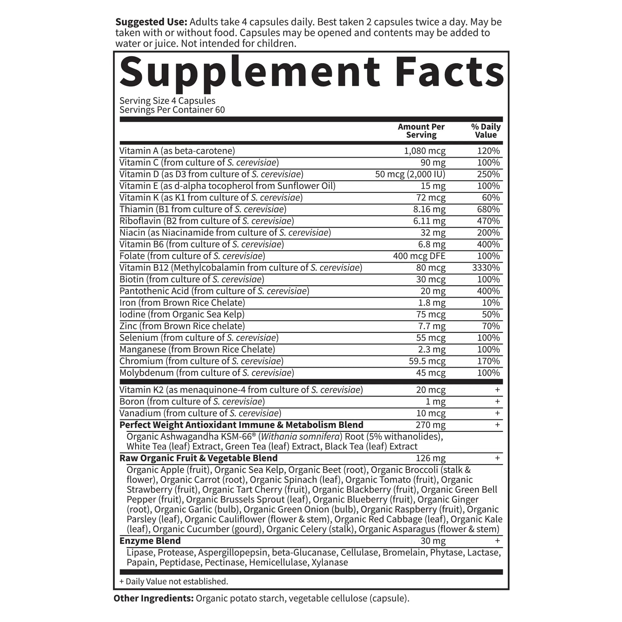 Garden of Life Multivitamin Code Perfect Weight Loss for Women and Men, Healthy Active Metabolism, Stress Management, Ashwagandha, Green Tea and Enzymes, 240 Count Garden of Life Au supplements