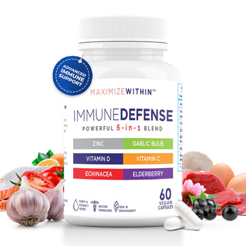 Maximum Slim Powerful 6-in-1 Immune Support Supplement with Zinc, Vitamin C, Elderberry, Vitamin D, Echinacea, & Garlic, 60 Count Maximum Slim Au supplements