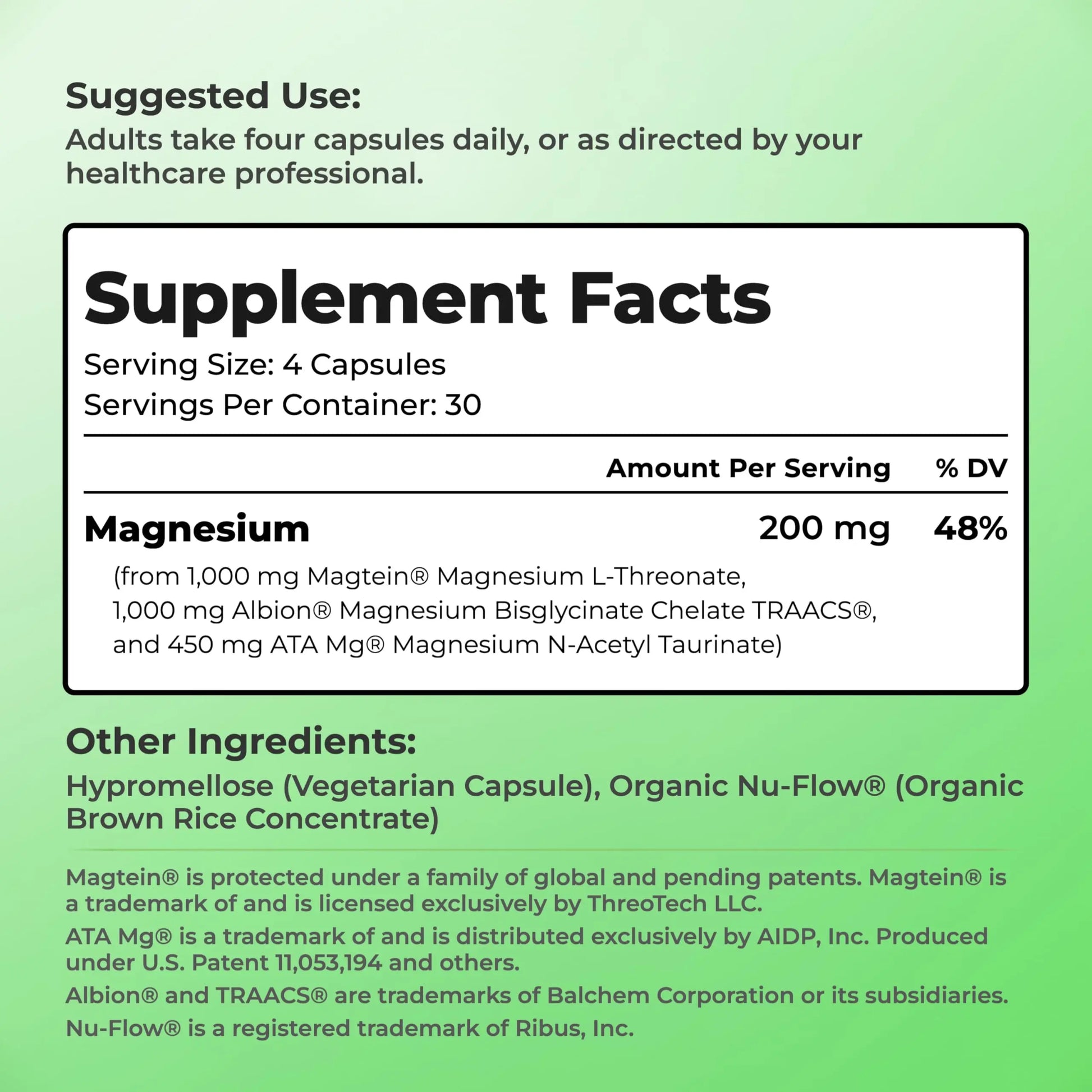 You Vites Threonix Triple Magnesium Complex - Magtein L-Threonate, Bisglycinate Chelate TRAACS & ATA Mg - Brain, Sleep, Mood & Focus Support - High Absorption, Gentle on Stomach - 120 Capsules You Vites Au supplements