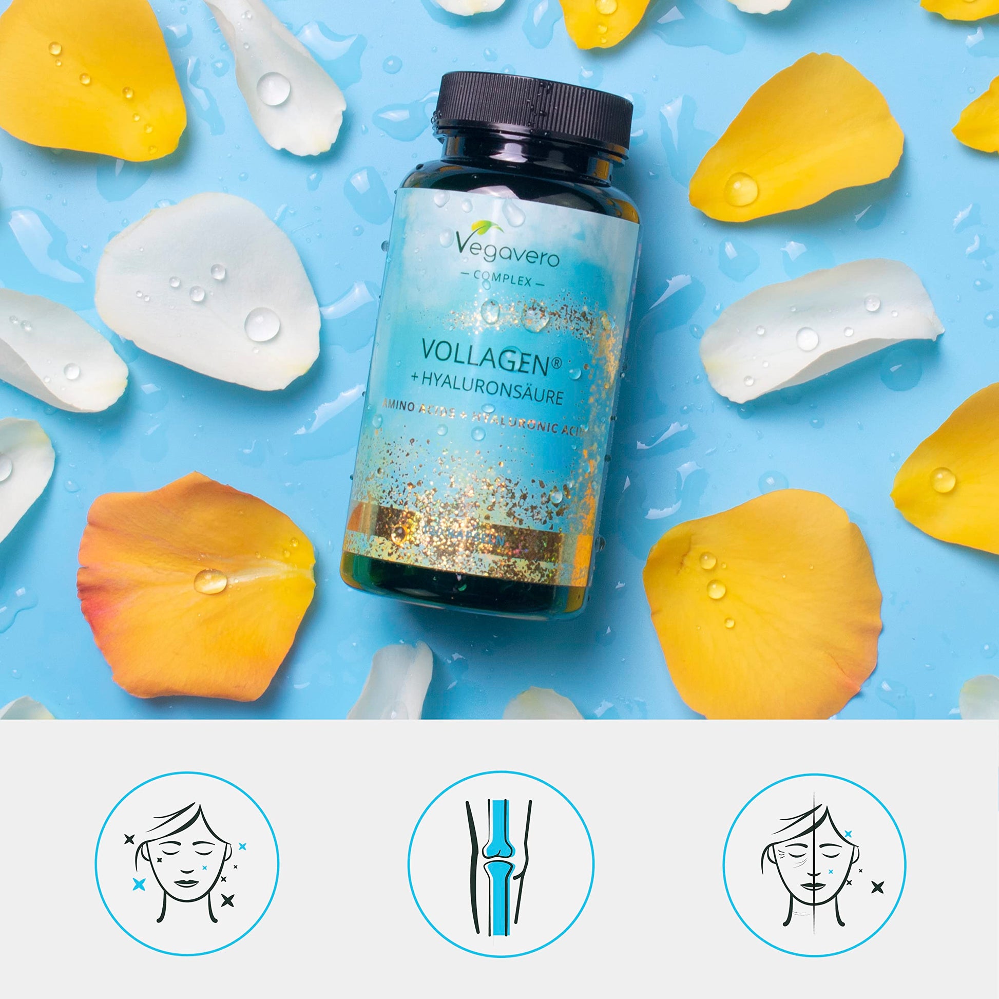 Vegavero Vegan Collagen Complex + Hyaluronic Acid | NO Additives | Vegan Collagen Powder Vollagen® Vegavero Au supplements