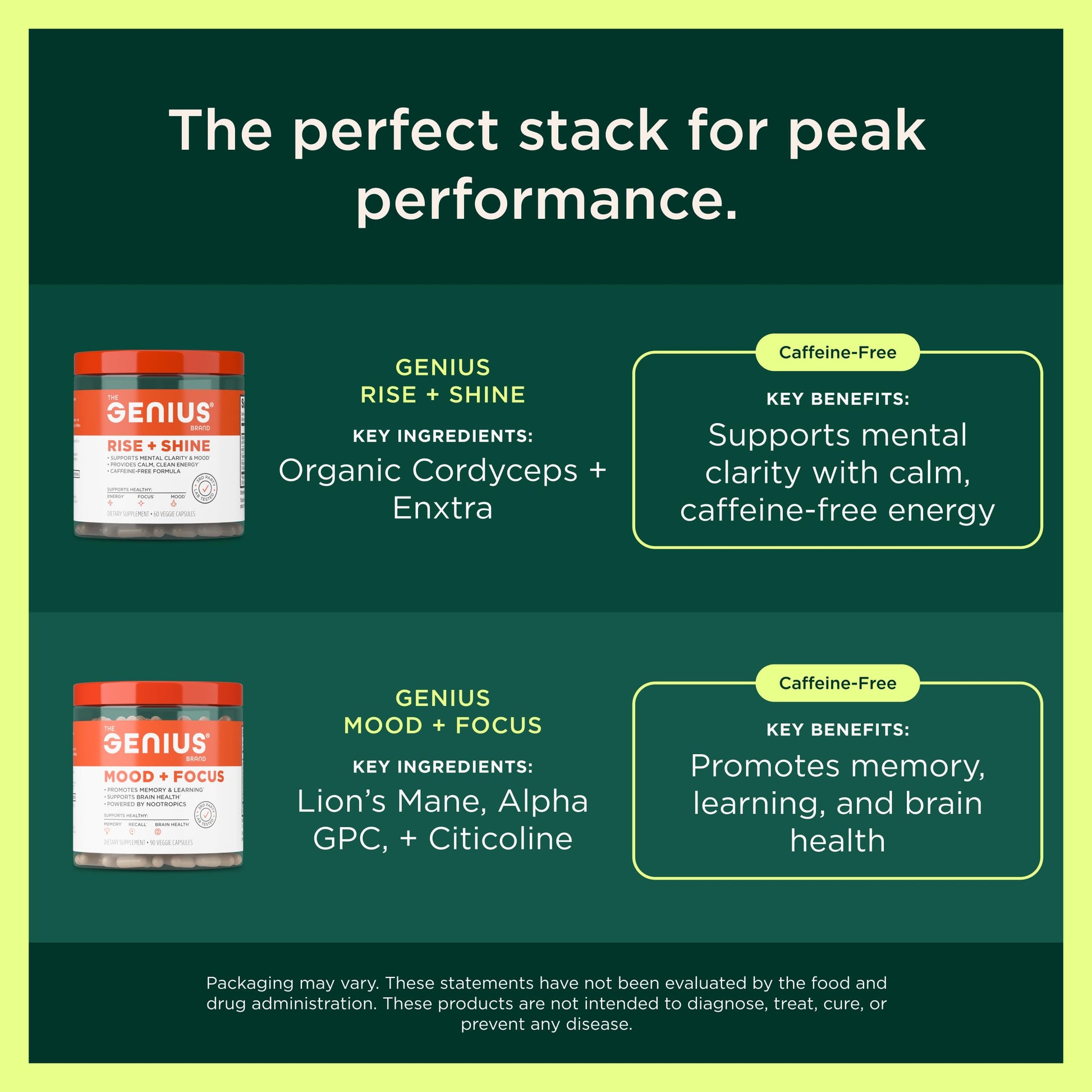 The Genius Brand Genius Rest Nootropic – Melatonin-Free Sleep Support Supplement for Calm & Relaxation – Lemon Tea – 30 Servings The Genius Brand Au supplements