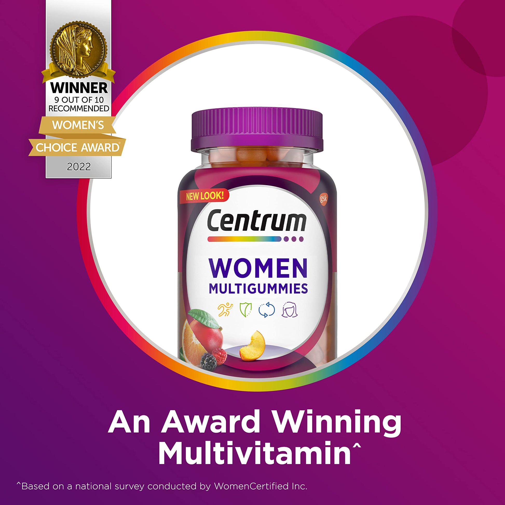 Centrum MultiGummies Gummy Multivitamin for Women, Multivitamin/Multimineral Supplement with Vitamin D3, B and Antioxidants Centrum Au supplements