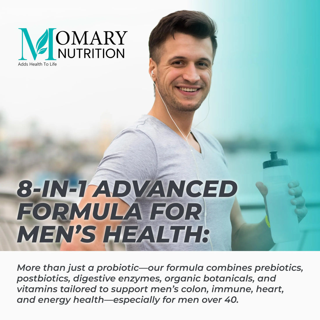 8-in-1 Bio Cultures Complex for Men – 150 Billion CFU Probiotics with 37 Diverse Strains, Organic Prebiotics, Postbiotics & Digestive Enzymes – Supports Digestive Balance & Gut Microbiome MOMARY NUTRITION uk supplements