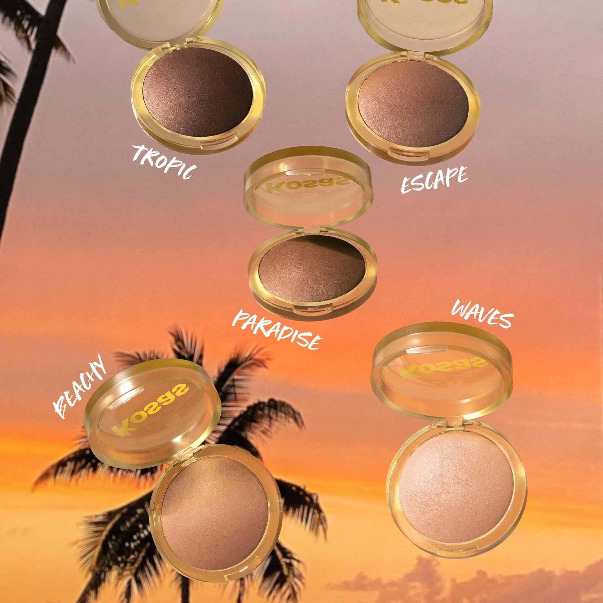 Kosas Sun Show Glowy Warmth Baked Bronzer - Contouring Powder for Cheekbones, Nose & Jawline - Enriched with Concentrated Fatty Acids - Talc-Free, Vegan & Hypoallergenic - Escape Kosas Au supplements