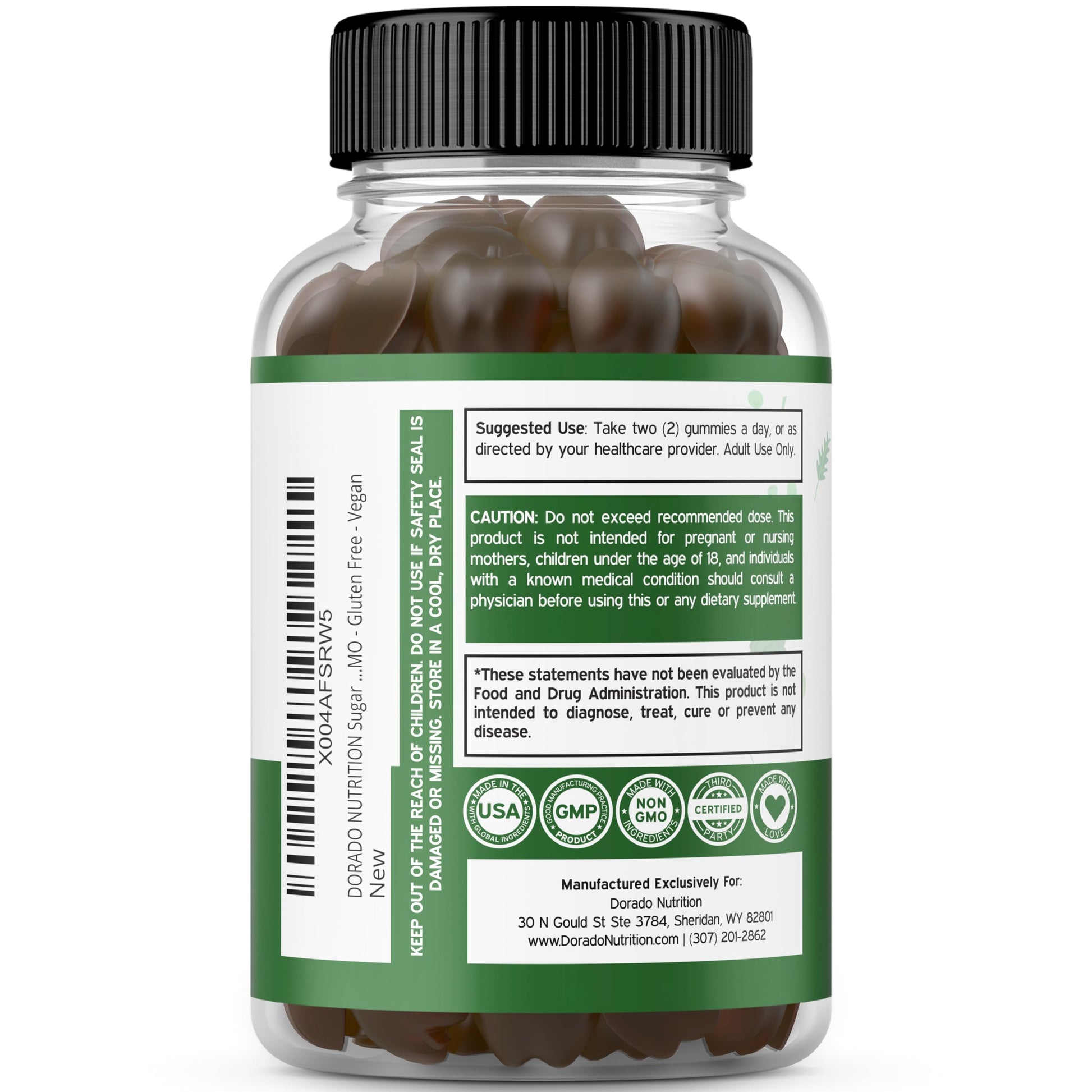 Fruit and Veggies Supplement (120 Gummies) - Premium Sugar-Free Superfood Super Green & Fruit Gummies for Adults - Immunity Support for Men & Women - Non GMO, Vegan Safe & Made in USA DORADO NUTRITION Au supplements