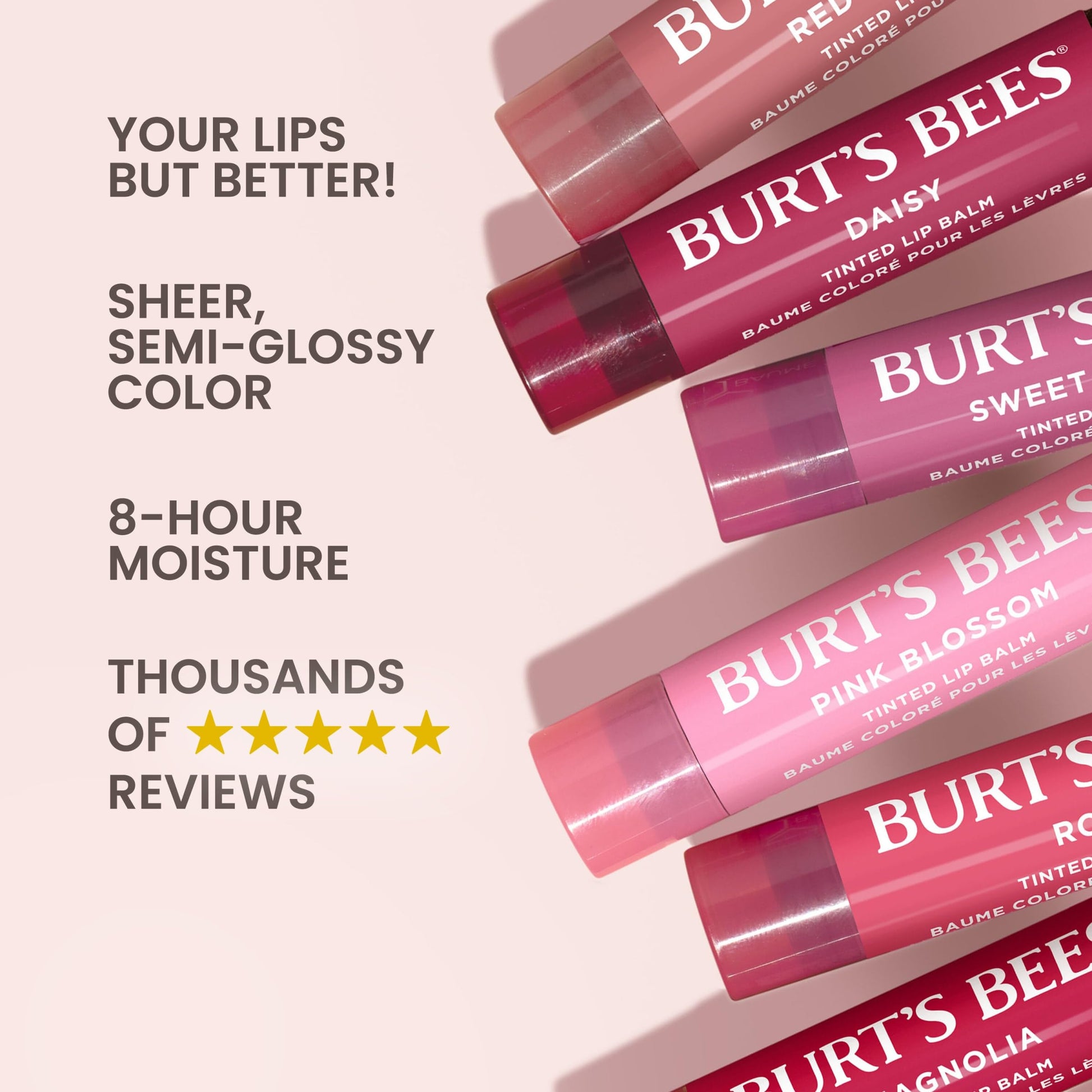 Burt's Bees Lip Tint Balm with Long Lasting 2 in 1 Duo Tinted Balm Formula, Color Infused with Deeply Hydrating Shea Butter for a Natural Looking Buildable Finish, Fiery Red Dahlia (2-Pack) Burt's Bees Au supplements
