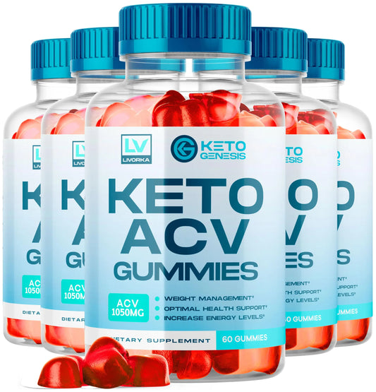 5 Pack - Keto Genesis Keto ACV Gummies Advanced Weight Loss, Genesis ACV, Genesis LIVORKAAU supplements