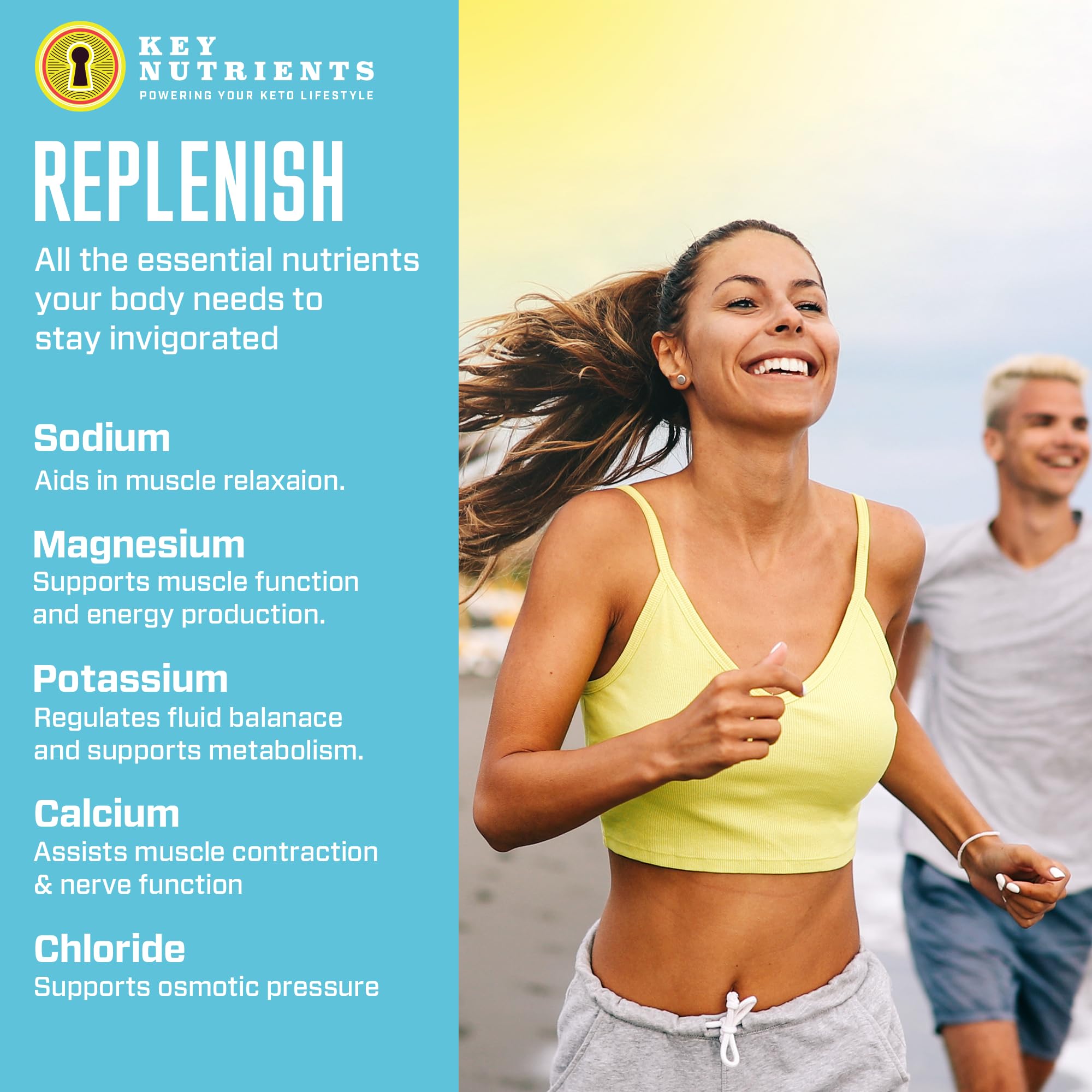 Key Nutrients Electrolytes Hydration Powder - Refreshing Lemonade Drink Mix KEY NUTRIENTS Au supplements