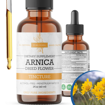 Pura Herba Arnica Liquid Extract – Alcohol-Free, Vegan, Supports Muscle Recovery & Joint Comfort, Fast-Absorbing Tincture, Made in USA – 2 Fl Oz Pura Herba Au supplements