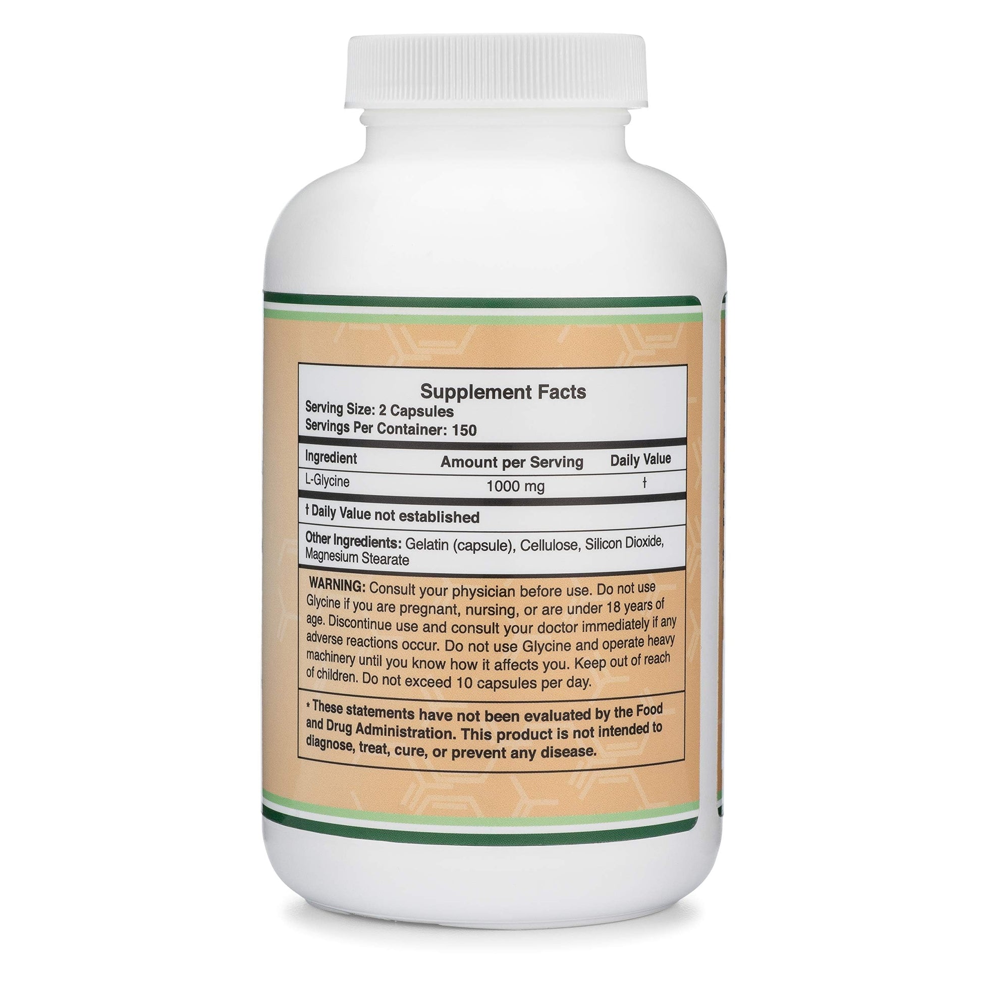 Glycine Supplement - 1,000mg Glycine Powder per Serving (300 Capsules) The Relaxing Amino Acid (Glicina) (Third Party Tested, Gluten Free, Non-GMO) by Double Wood Double Wood Supplements Au supplements
