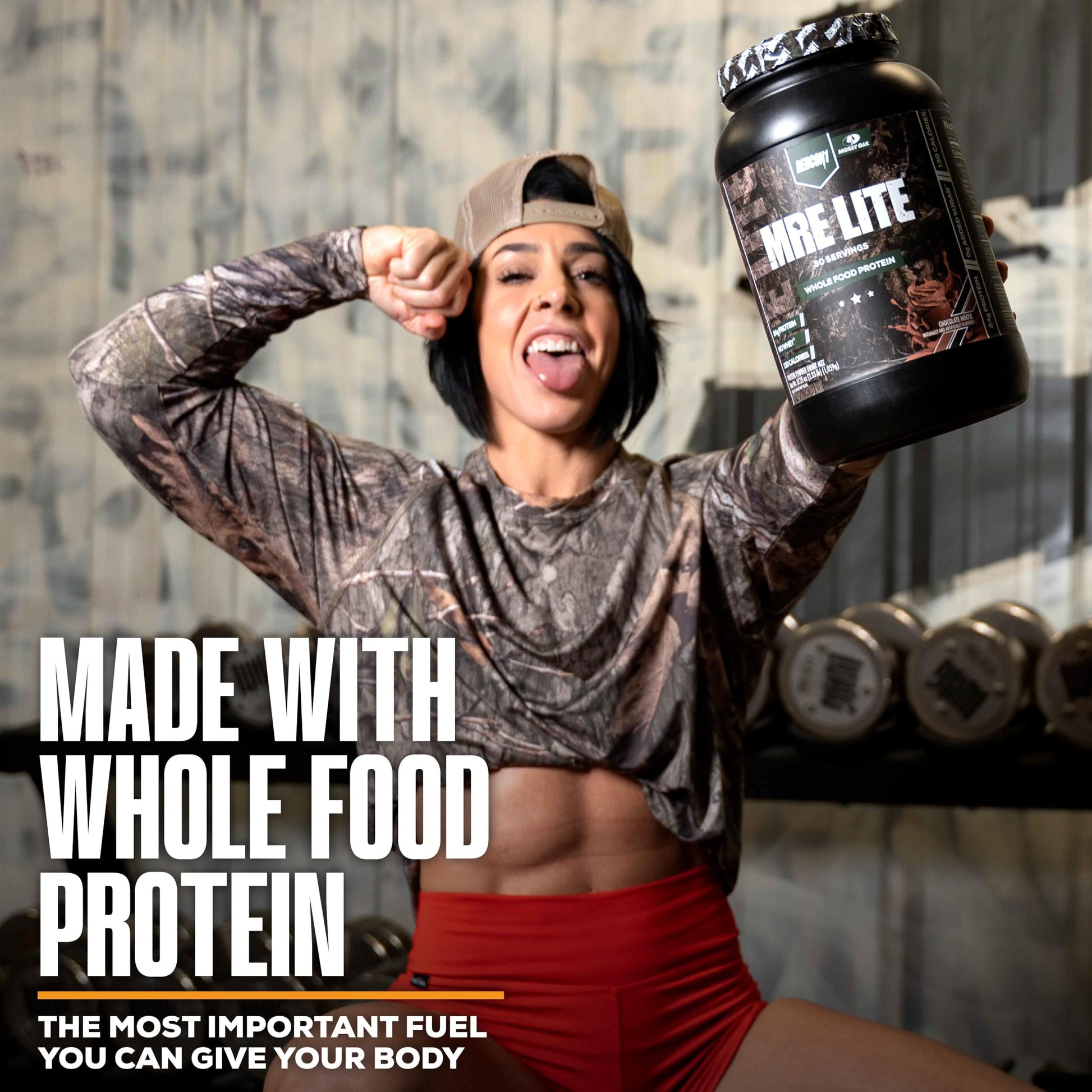 REDCON1 x Mossy Oak MRE Lite Whole Food Protein Powder, Chocolate Moose - Low Carb REDCON1 Au supplements