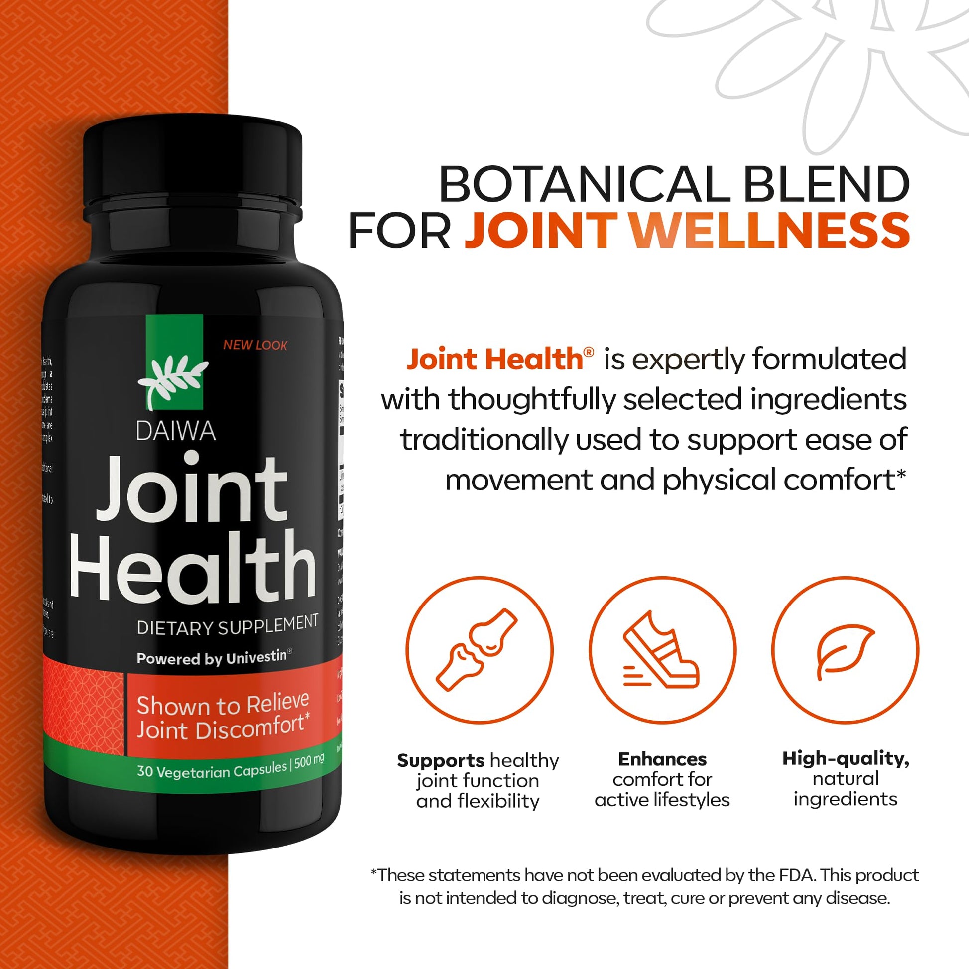 Daiwa Joint Health - Tendon and Ligament Supplements with Chinese Skullcap and Acacia Catechu - Traditional Plant-Based Formula for Active Lifestyles - Non-GMO, 30 Vegetarian Capsules Daiwa Health Development Au supplements