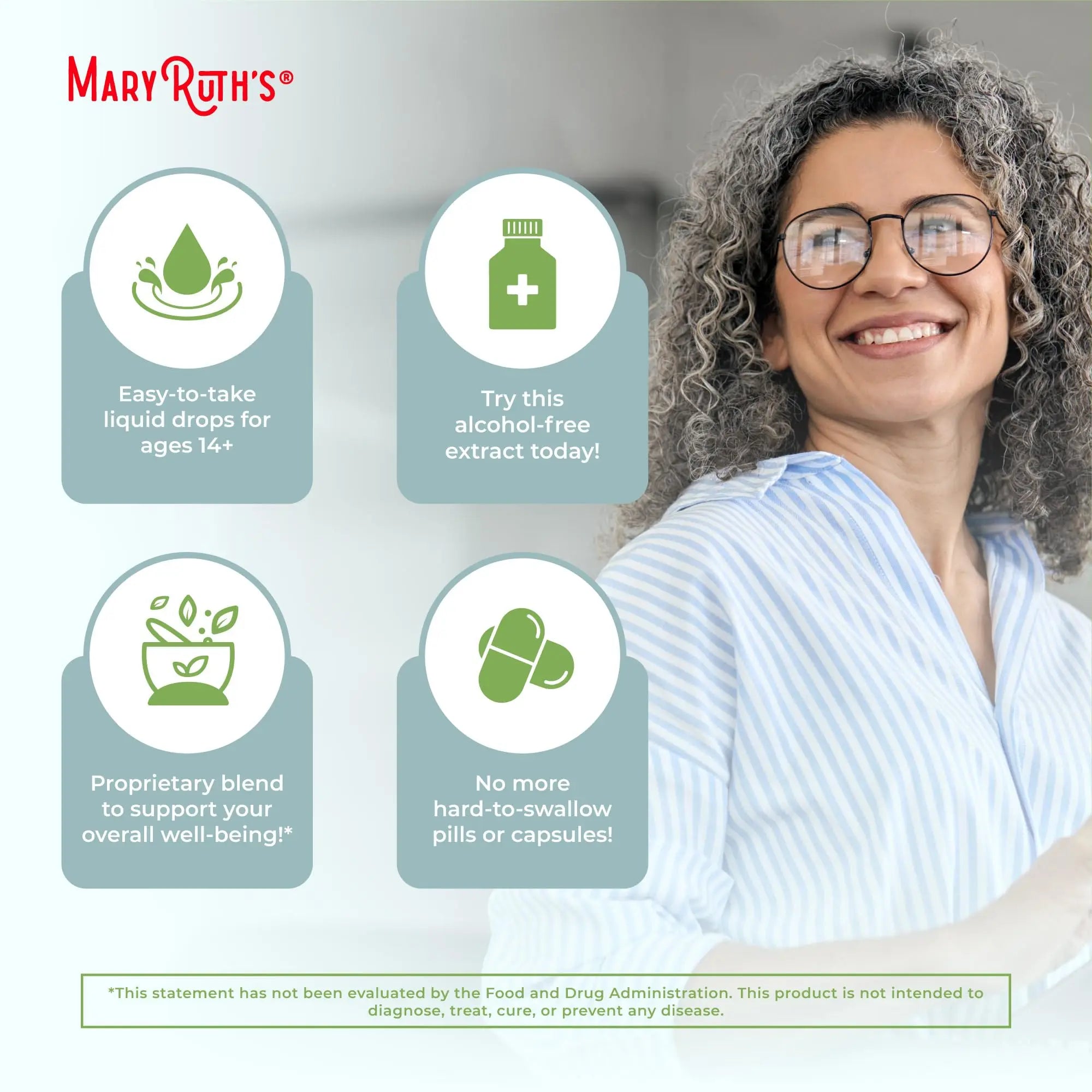MaryRuth Organics - USDA Organic Brain Nootropic Supplement for Adults with Ginkgo Biloba & Astragalus | Focus & Adrenal Support | Brain & Memory Drops | Vegan | Non-GMO | Gluten Free | 30 Servings MARYRUTH'S Au supplements