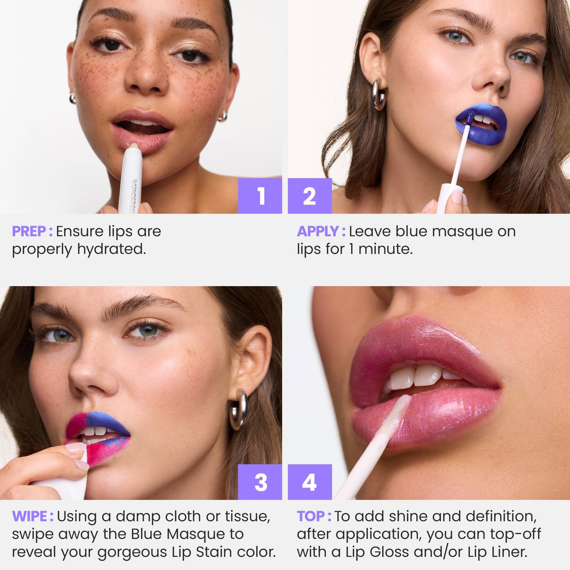 Wonderskin Wonder Blading All Day Lip Stain Peel Off Masque - Long Lasting, Waterproof and Transfer Proof Nude Lip Tint, Matte Finish Peel Off Lip Stain (Whimsical Masque) Wonderskin Au supplements
