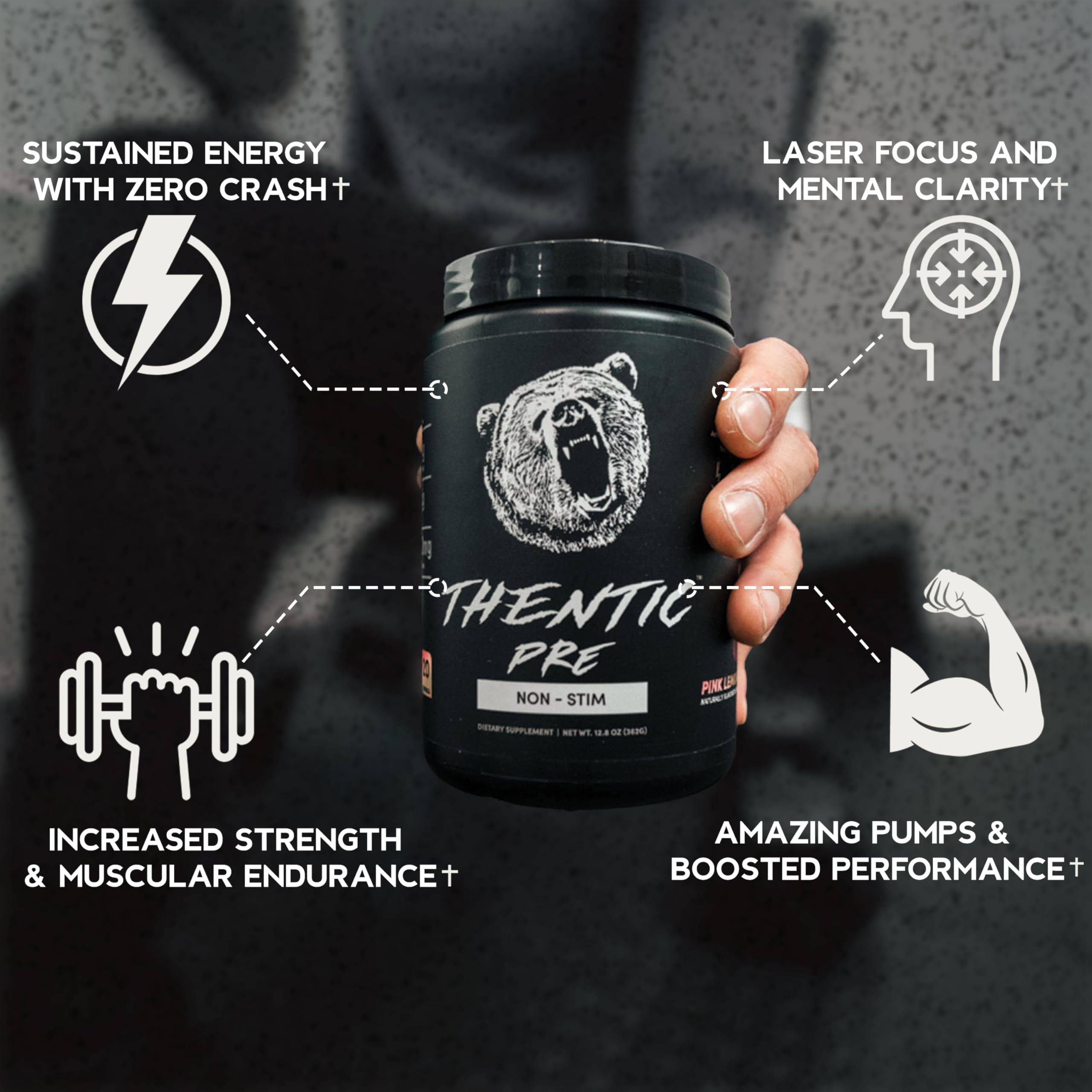 THENTIC Caffeine Free Pre Workout - Naturally Flavored & Sweetened Nootropic Non-Stim THENTIC Au supplements