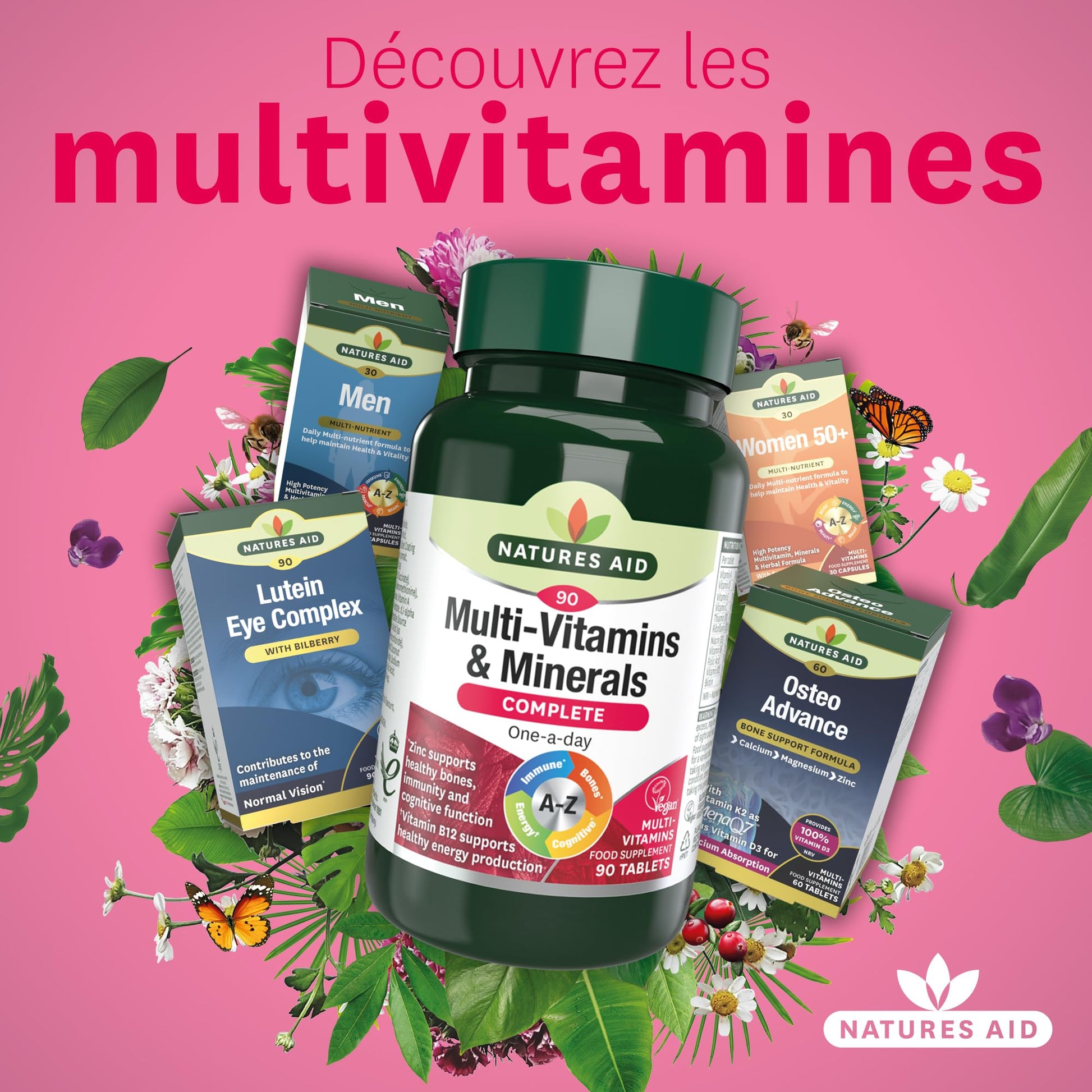 Natures Aid Multivitamins and Minerals, 90 Count (Pack of 1), (Packing may vary) natures aid Au supplements