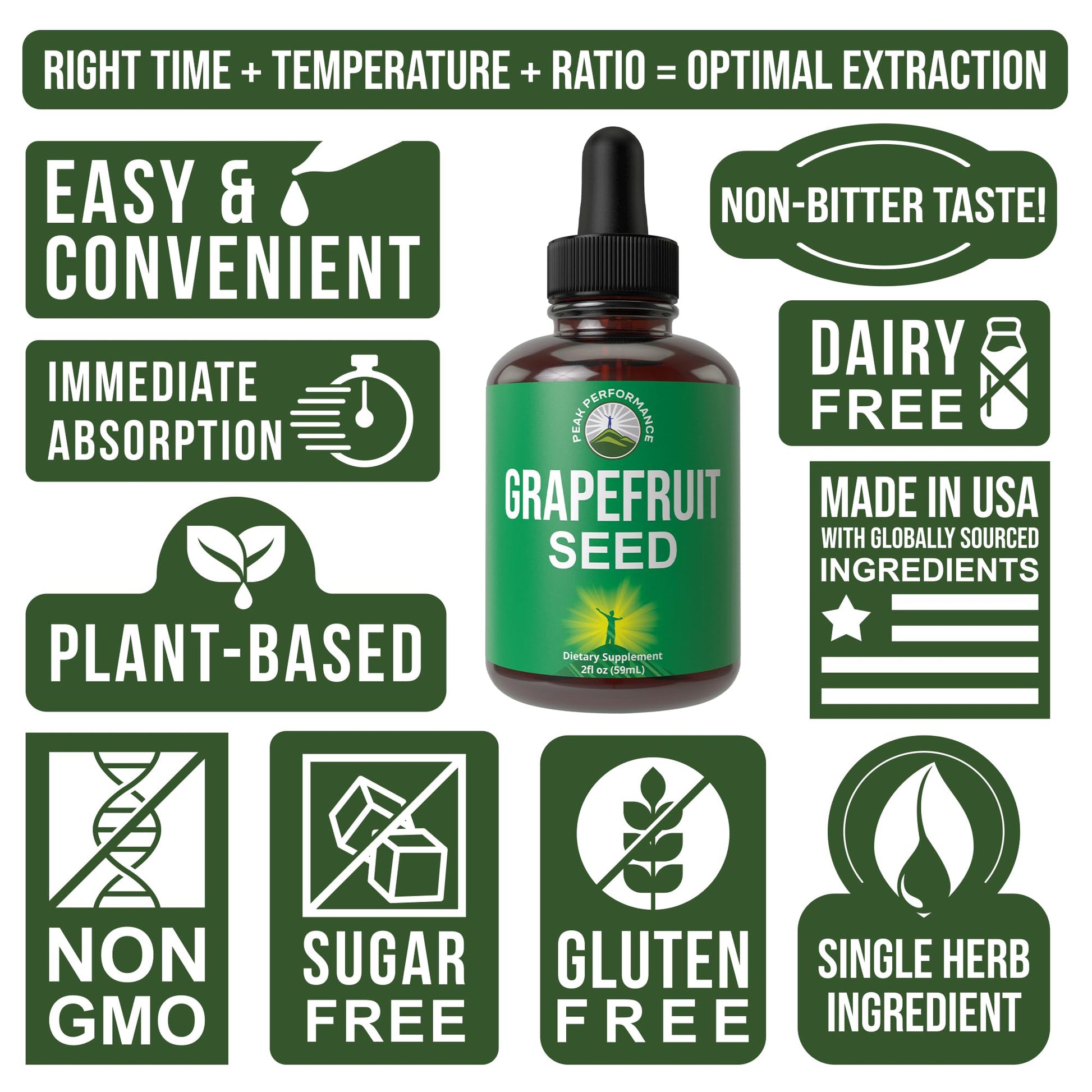 Grapefruit Seed Extract Liquid Drops Supplement. Vegan GSE Grapefruit Seed Extract for Women and Men. Zero Sugar, Non Bitter. for Immune, Digestive Support. Gluten Free Oil. Take Orally Peak Performance Au supplements
