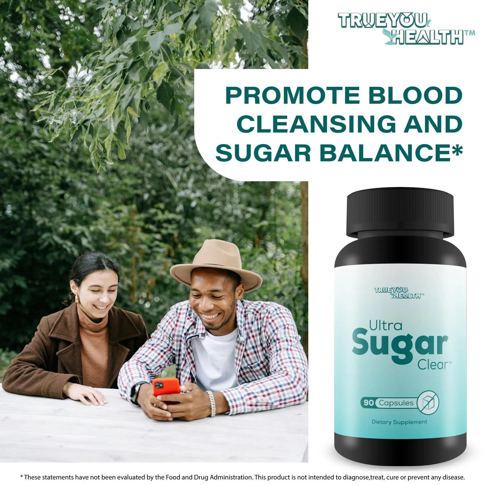 Ultra Sugar Clear - Our Best Blood Cleanse Detox Supplement - Bloodflow Support Supplement - Healthy Circulation Support Supplement - Sugar Balance Supplement - Sugar Health Blood Cleansing Formula True You Health Au supplements