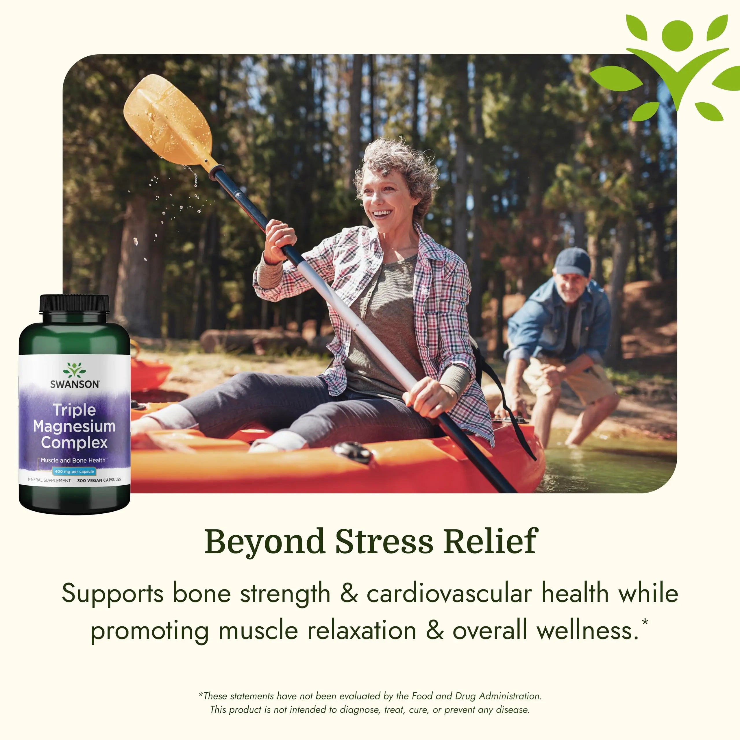 Swanson Triple Magnesium Complex Bone, Nerve, and Muscle Support Supplement for Adults Seeking Optimal Magnesium Absorption - 400 mg (300 Vegan Capsules) Swanson Au supplements
