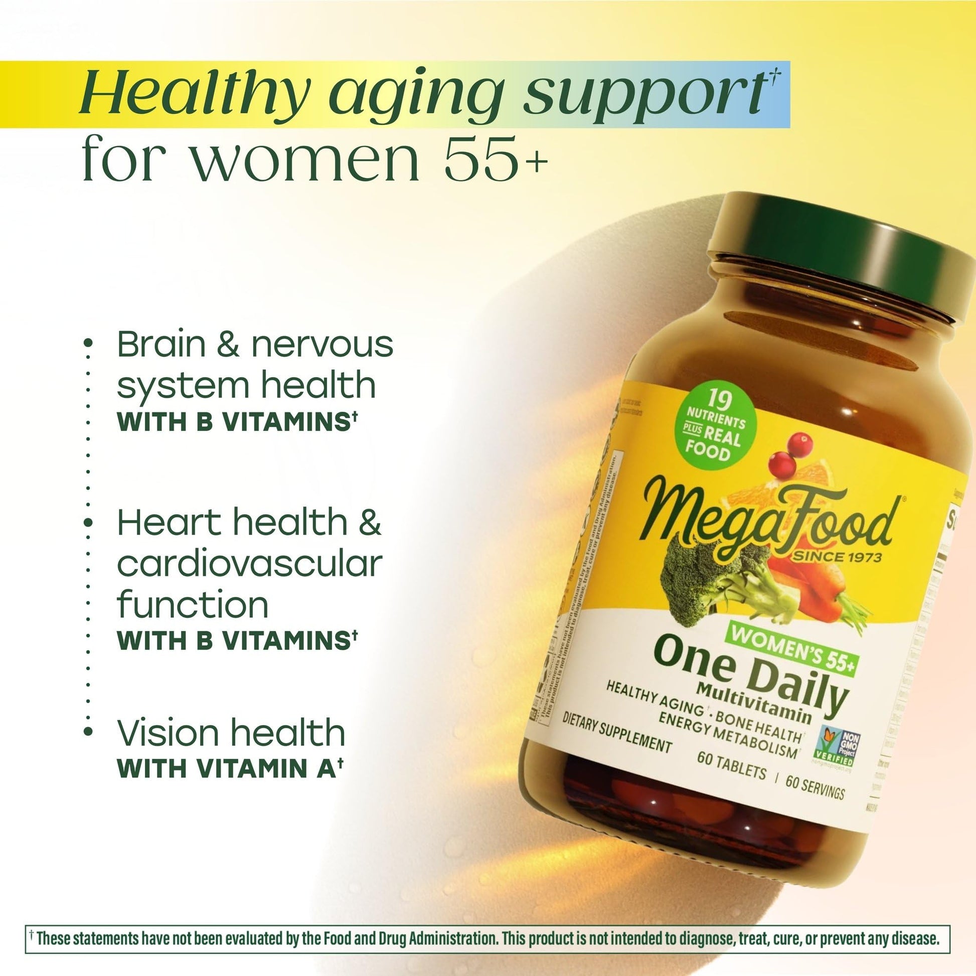 MegaFood Multivitamin for Women 55+ One Daily Womens Multivitamin with Vitamin D3, C, Zinc & Bioavailable Vitamin B12 & Folate MegaFood Au supplements