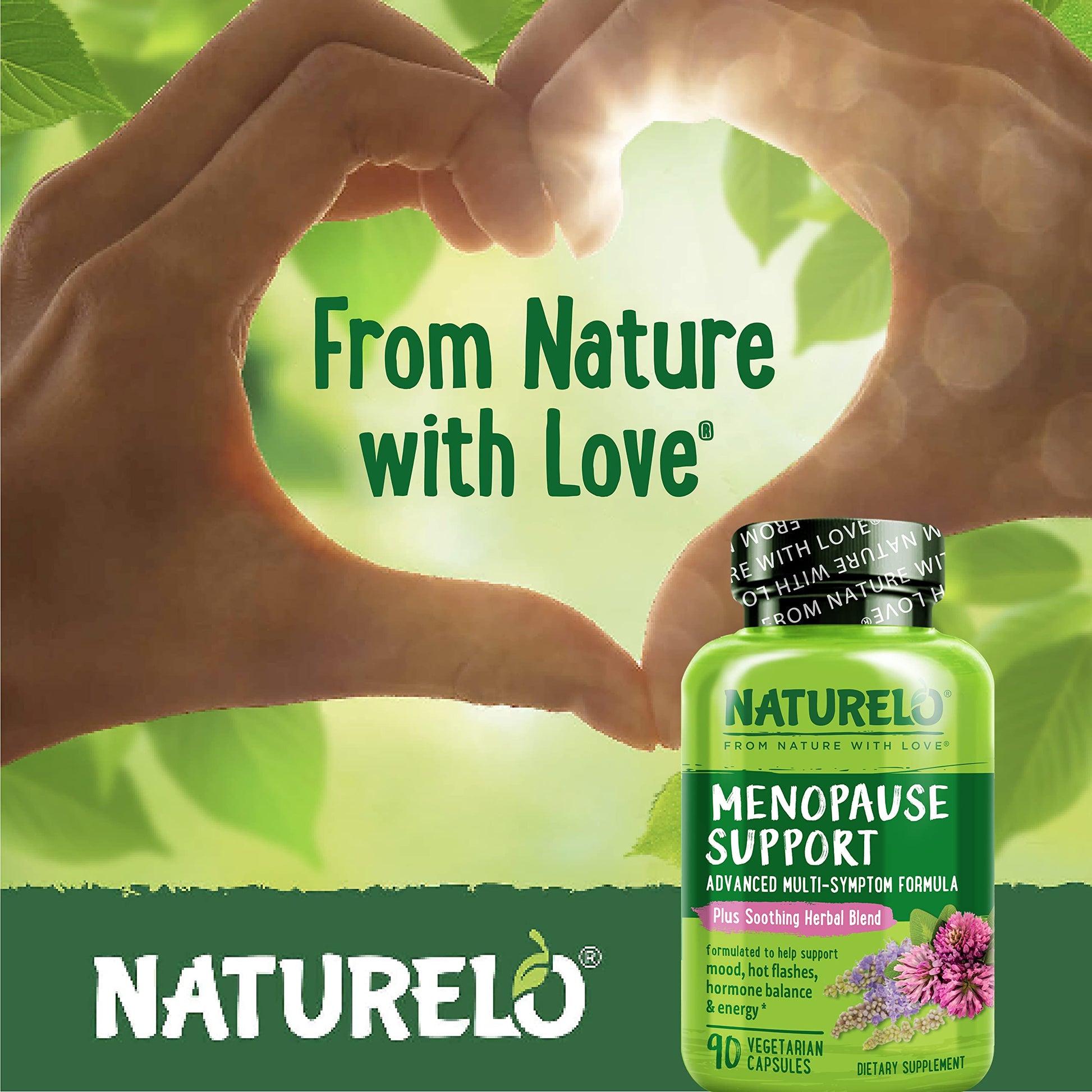 NATURELO Menopause Supplements for Women, Herbal Blend with Black Cohosh for Menopause Hot Flashes Advanced Estrogen Multi-Symptom Formula 90 Capsules NATURELO Au supplements