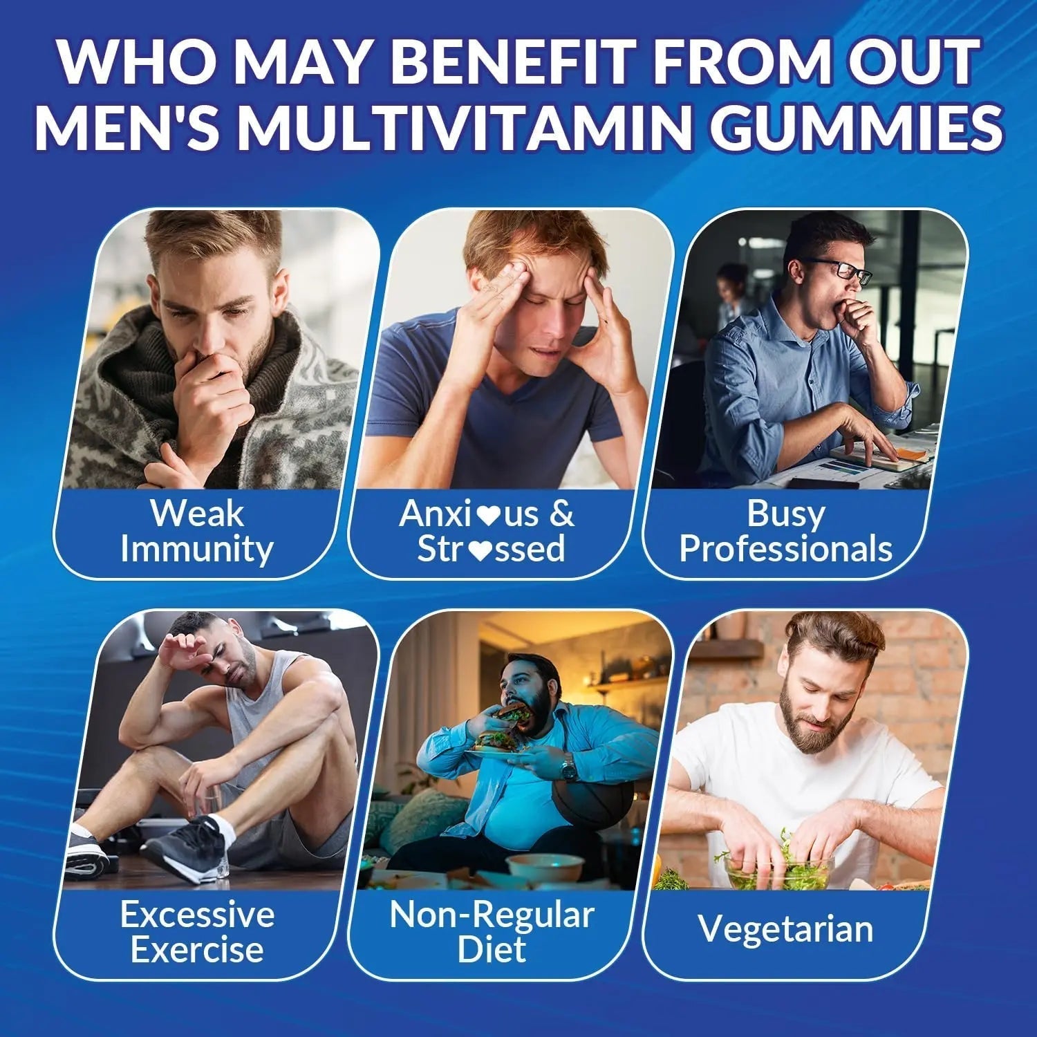 WEEVIT Mens Multivitamins Gummies, Omega 3, CoQ10, Turmeric, Lycopene, Digestive Enzymes, Daily Mens Vitamins A C D E B6 B12 WEEVIT Au supplements