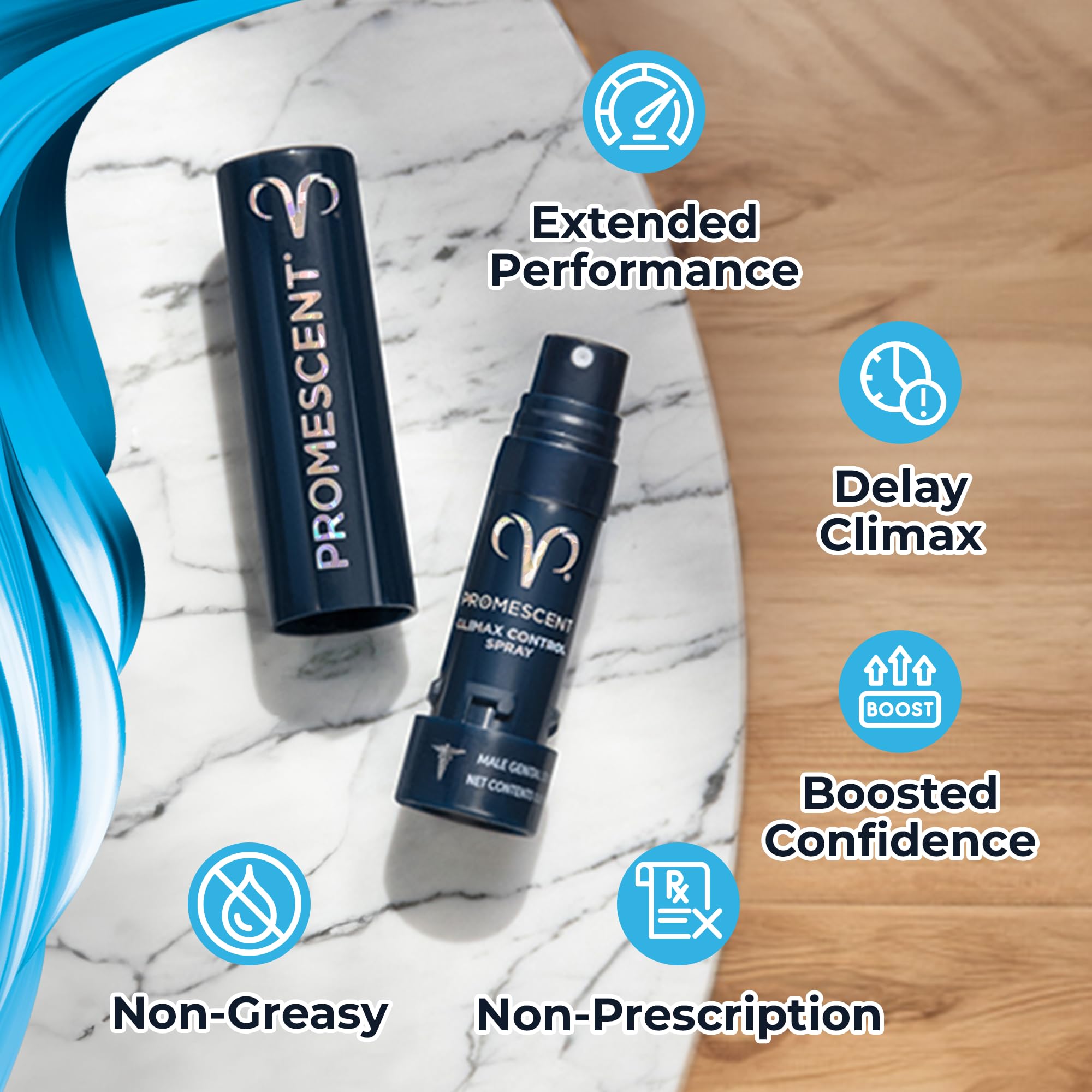 Promescent Desensitizing Delay Spray for Men (2.6 ml) to Help You Last Longer in Bed + Delay Wipes (7 Count) Sexual Enhancer with Extended Climax Control with Benzocaine Promescent Au supplements
