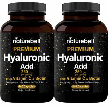 NatureBell 2 Pack Plant Based Hyaluronic Acid Supplements 250mg with 25mg Vitamin C NatureBell Au supplements