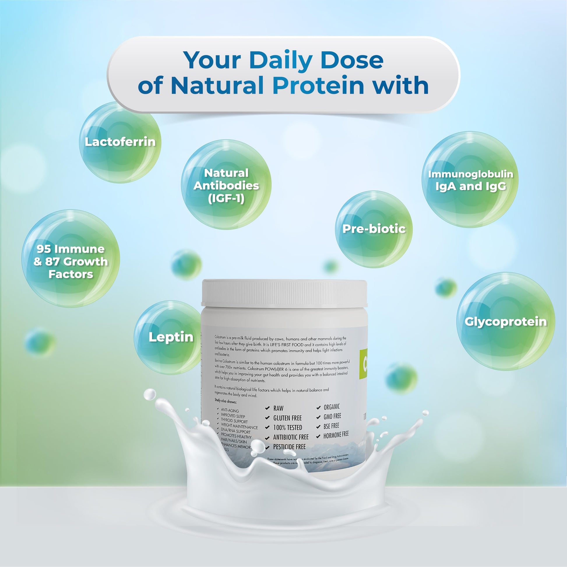 WELLNESS EXTRACT Bovine Colostrum Powder Rich in Protein & Lactoferrin- The True Certified Supplement for Immune Support, Gut Health, Muscle Growth - 150g WELLNESS EXTRACT Au supplements