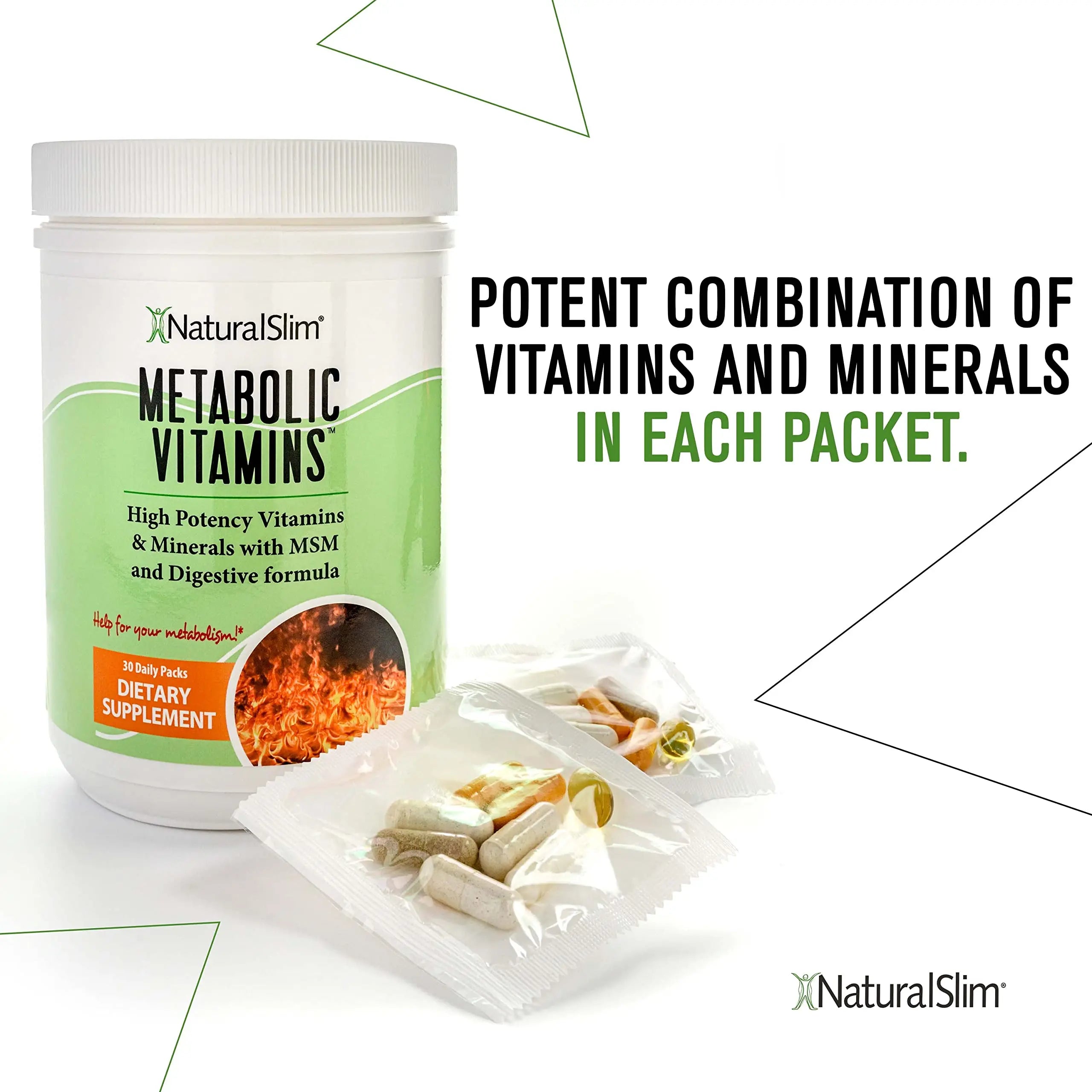 NaturalSlim Metabolic Vitamins - Combination of High Potency Multivitamins, Minerals, B Complex, Msm, & Digestive Formula Supplements NaturalSlim Au supplements