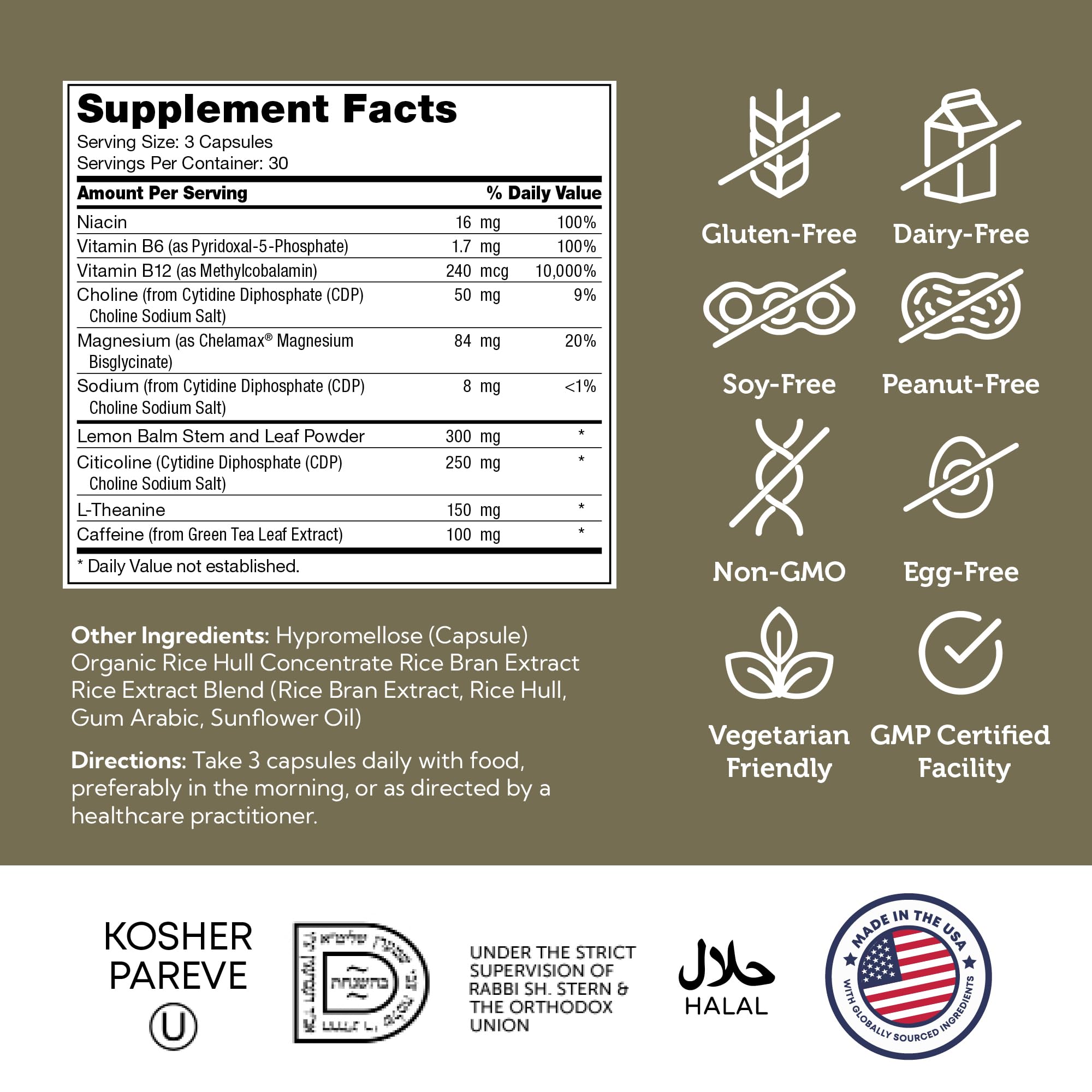 Zahler TeenFocus, Advanced Formula for Improved Focus & Concentration, Certified Kosher, 90 Capsules Zahler Au supplements