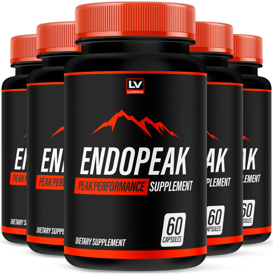 (5 Pack) Endopeak Capsules, Official Advanced Formula, 300 Capsules for 5 Months LIVORKAAu supplements
