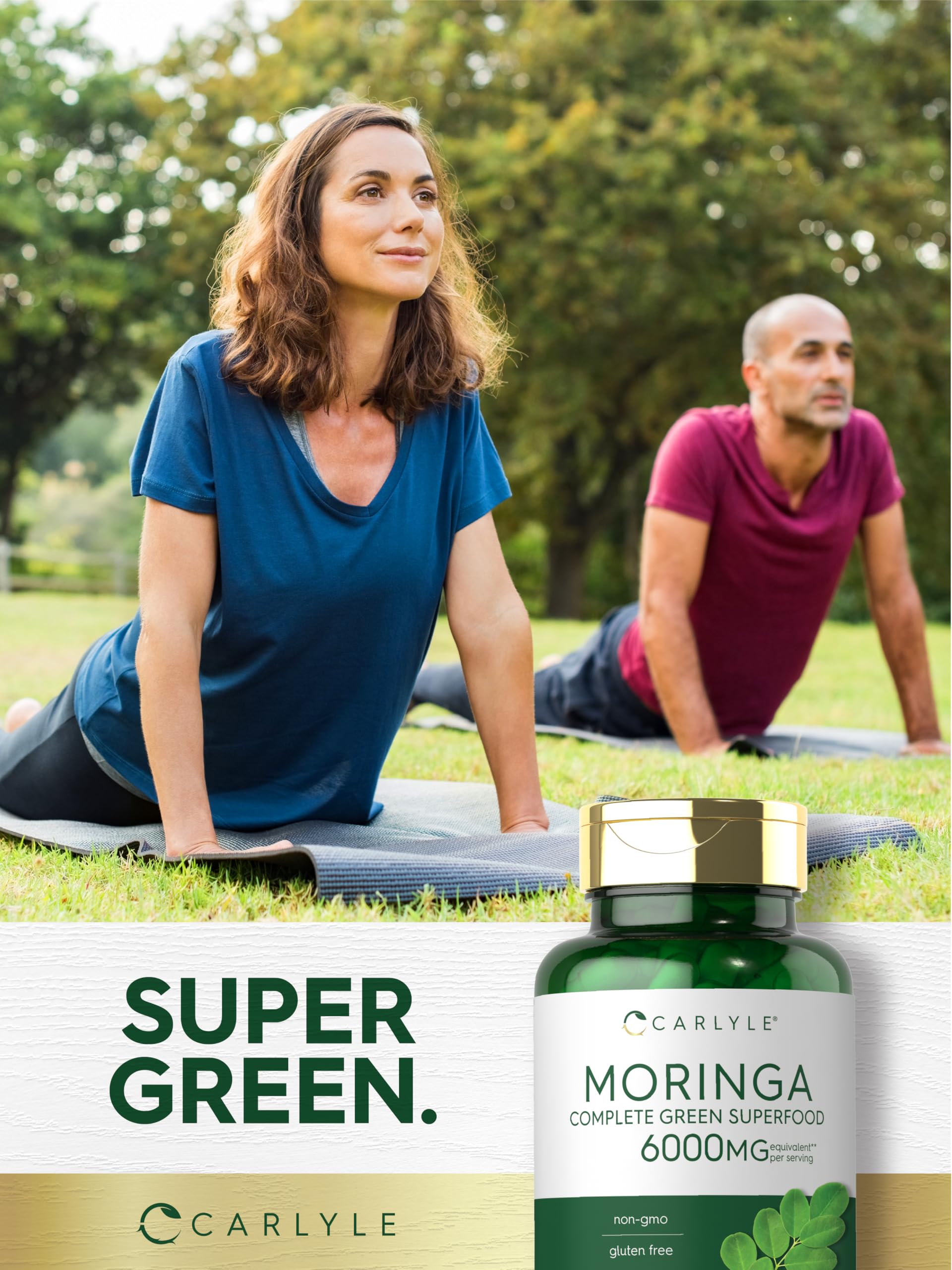 Carlyle Moringa Oleifera Supplement | 180 Capsules | Complete Green Superfood for Women and Men | Non-GMO and Gluten Free | from Moringa Leaf Powder Carlyle Au supplements