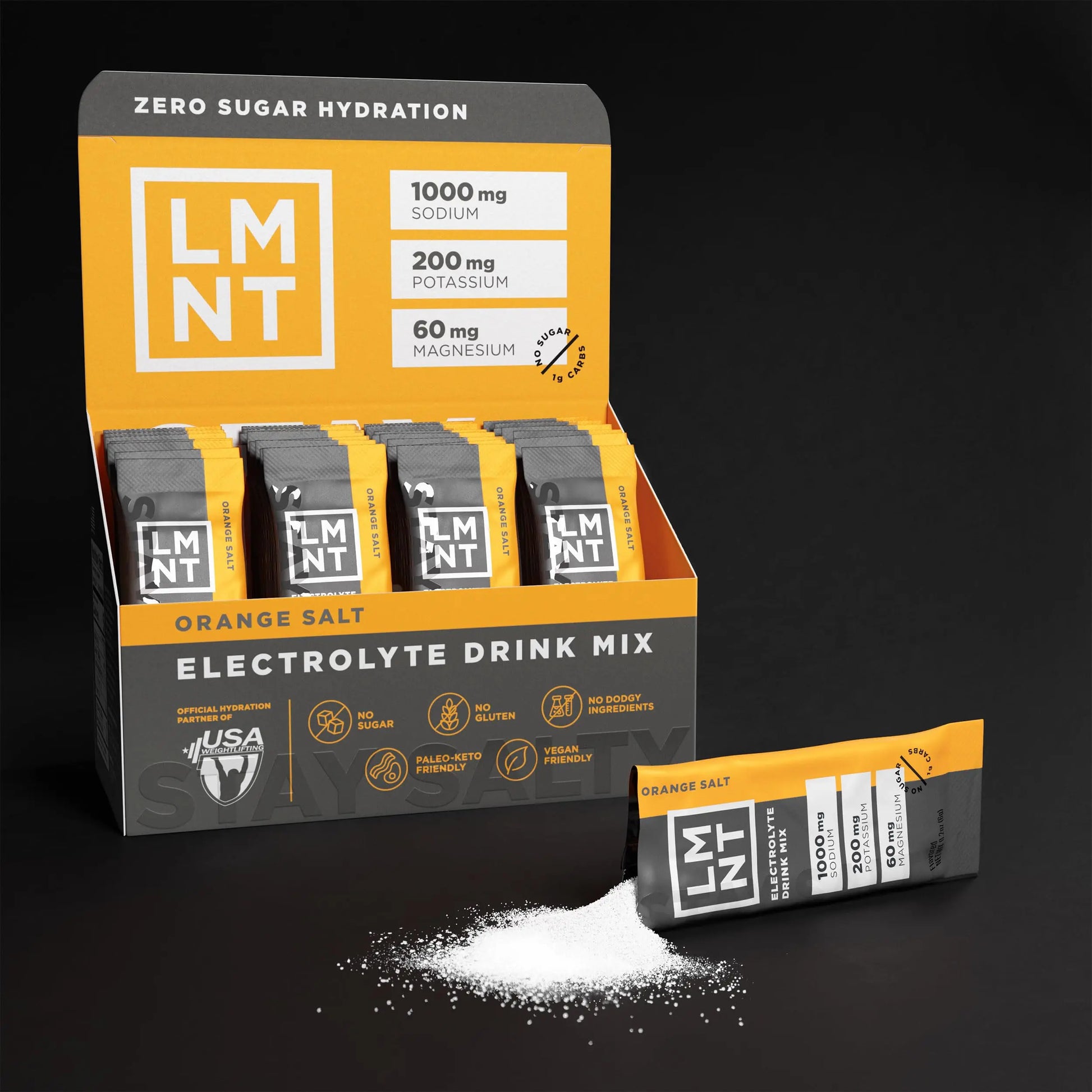 LMNT Zero Sugar Electrolytes - Orange Salt | Drink Mix | 30-Count Drink LMNT Au supplements