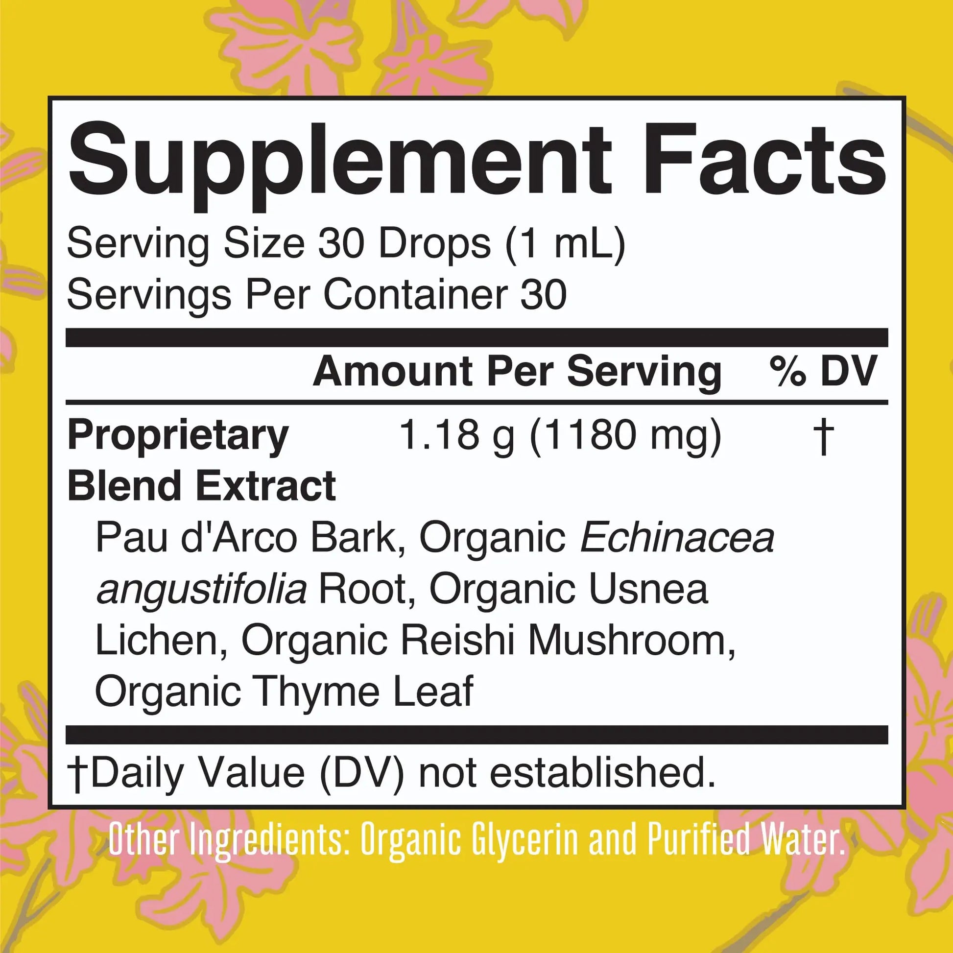 MaryRuth Organics PAU D'Arco Herbal Blend | Reishi Mushroom | Echinacea angustifolia Root | Usnea Lichen | Thyme Leaf | Vegan | Non-GMO Project Verified | Gluten Free | 30 Servings | 1 Fl Oz MARYRUTH'S Au supplements