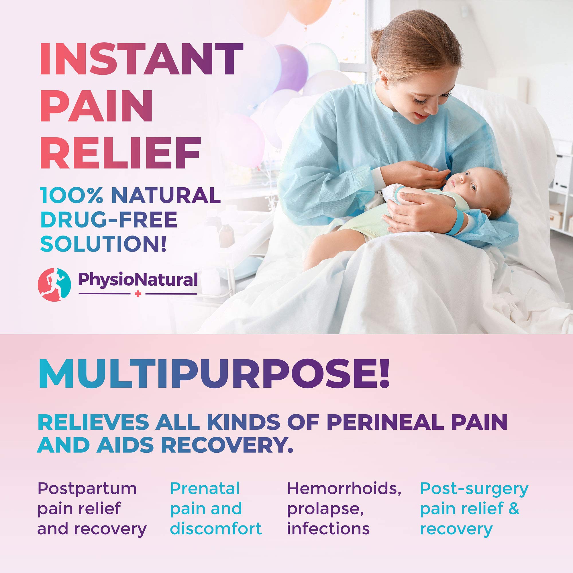 Reusable Perineal Ice Packs with Washable Sleeves – for Hemorrhoids, Postpartum Vaginal Pain PhysioNatural Au supplements