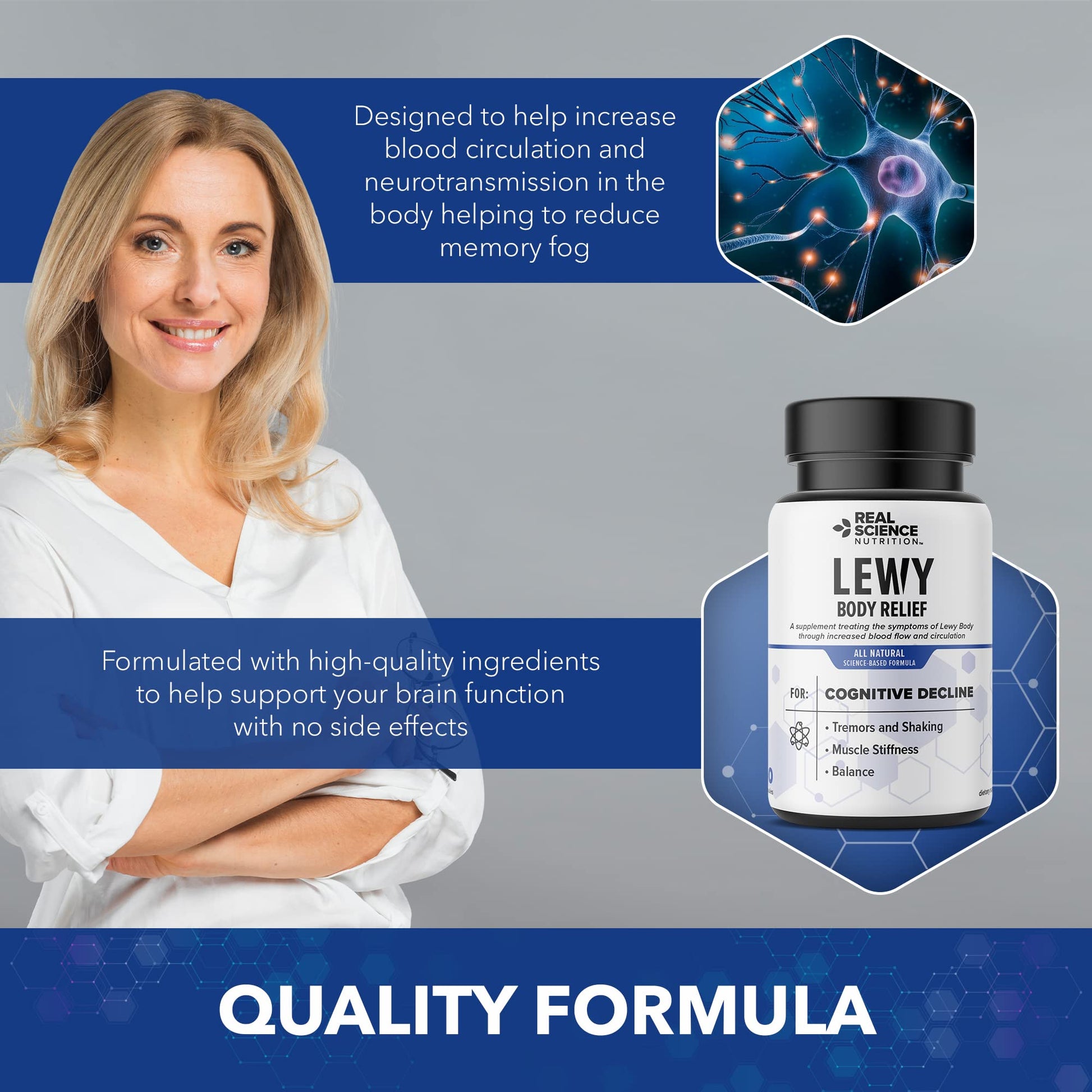 Real Science Nutrition Offers Lew-X - A Nutritional Supplement Formulated for Lewy Body Relief to Support Memory & Clarity, Cognitive Enhancement, Relieve Tremors, Shaking, and Muscle Stiffness, Real Science Nutrition Au supplements
