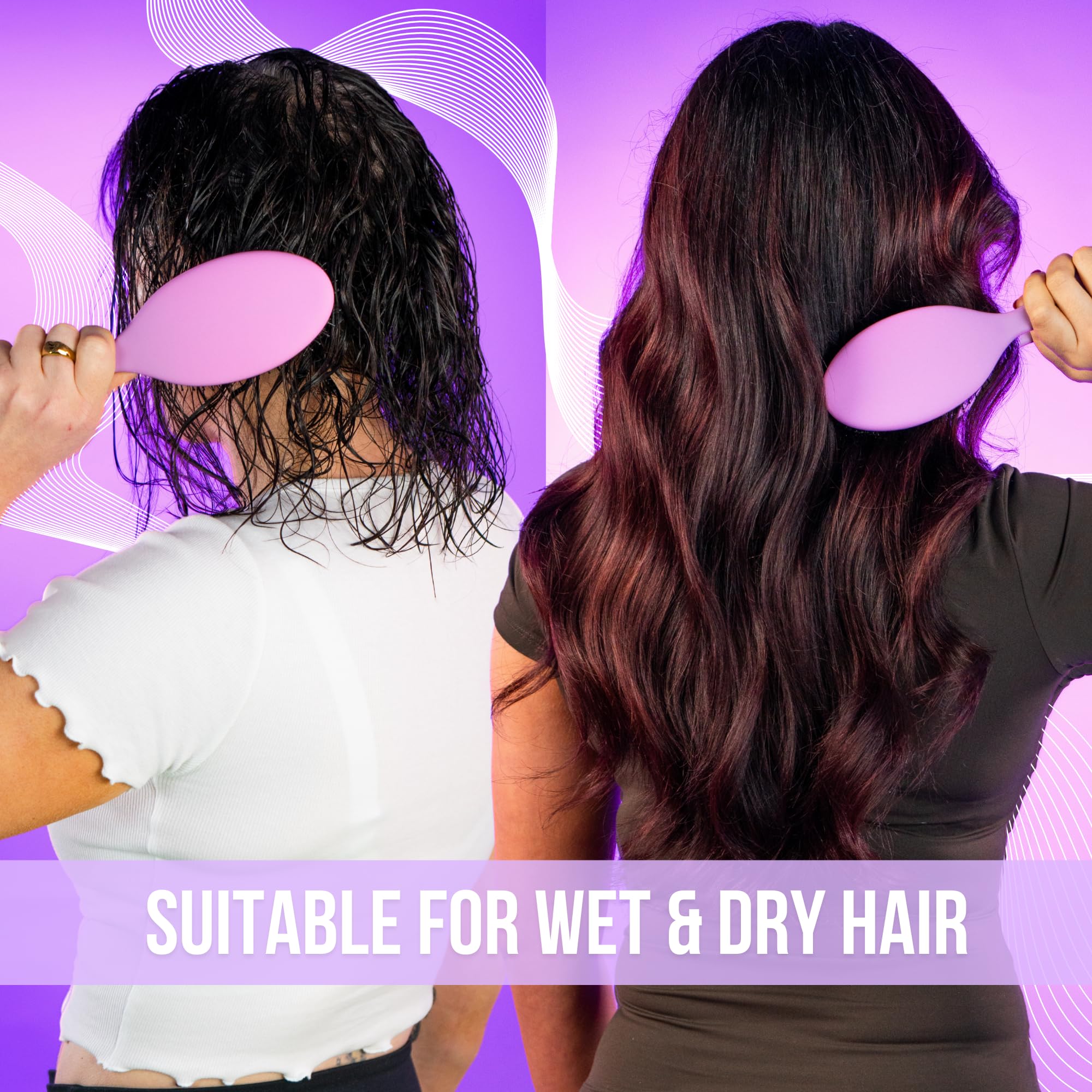 SimplyHair Ultimate Hair Extension Brush & Detangler Anti-Static, Dual Bristle Design, Soft Boar Bristle, Great for All Hair Types & Extensions - Pink & Purple Ombre Brush Ideal for Adults & Kids Simply Hair Au supplements